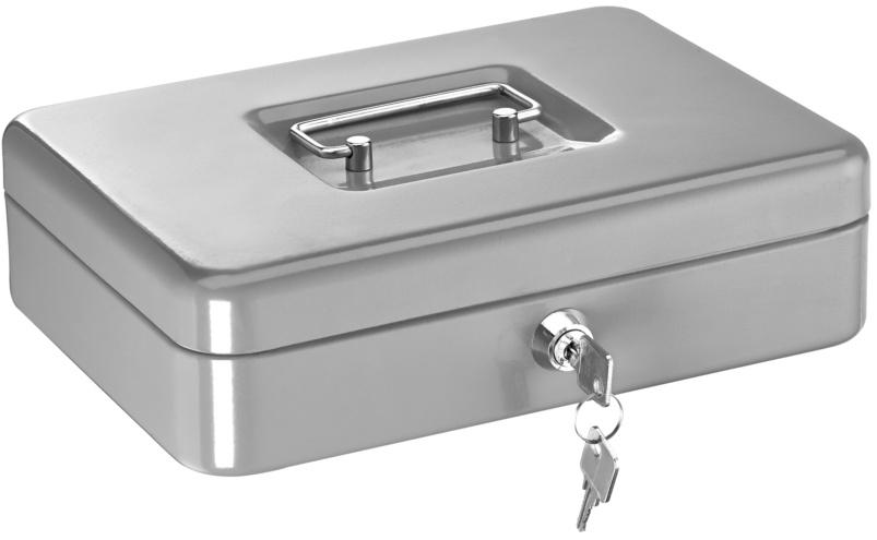 ALCO Geldkassette mit Griff 19,5x15,5x7cm silber