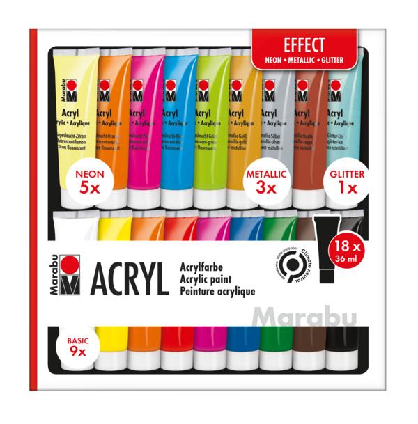 Marabu Acrylfarben 6er Set EFFECT