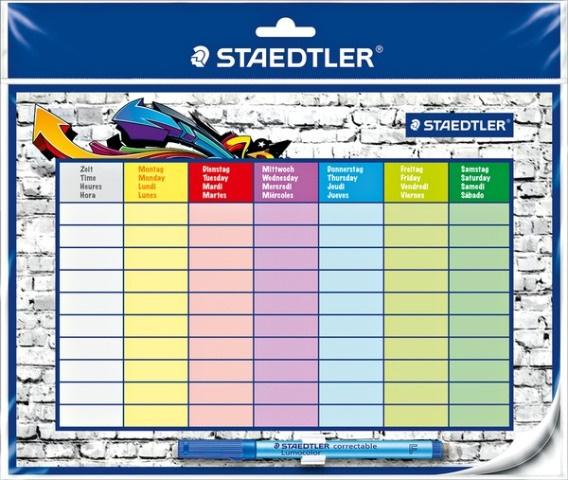 STAEDTLER Stundenplan mit Folienschreiber