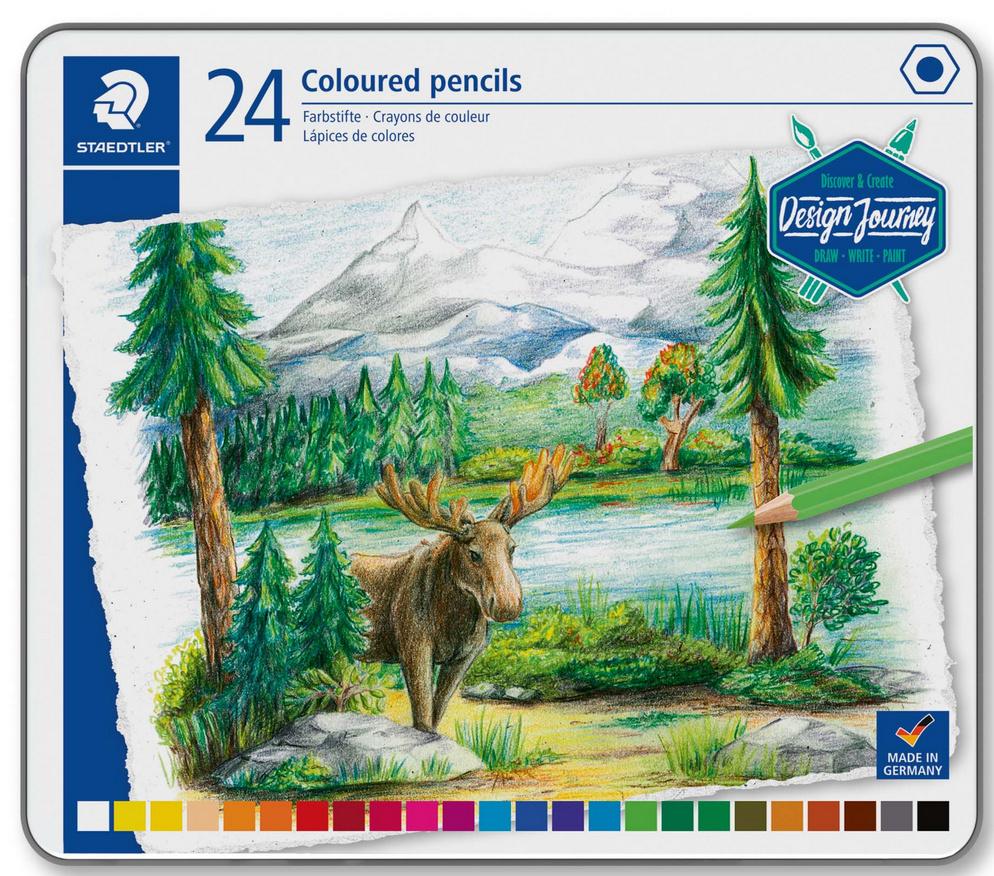 STAEDTLER Buntstifte im Sechskantformat 24 Farben