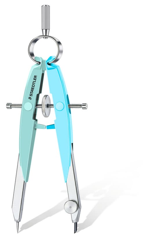 STAEDTLER Mars Comfort Geometriezirkel, Sonderedition "pastell", Farbe grün/blau