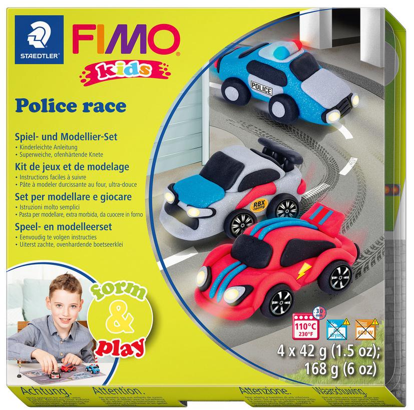 STAEDTLER Modelliermasse FIMO® Kids Materialpackung Form&Play"Police Race"