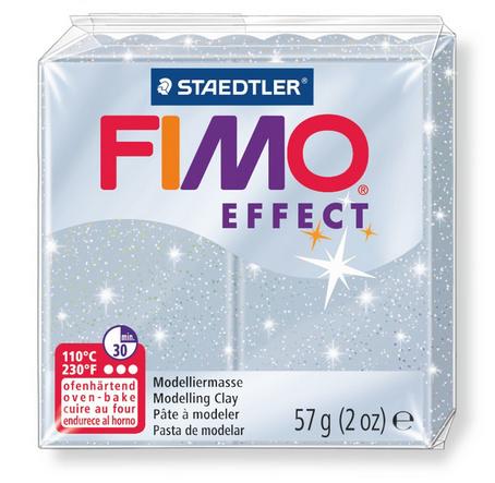 STAEDTLER FIMO - 8020-812 effect Ofenhärtende Modelliermasse glitter silber