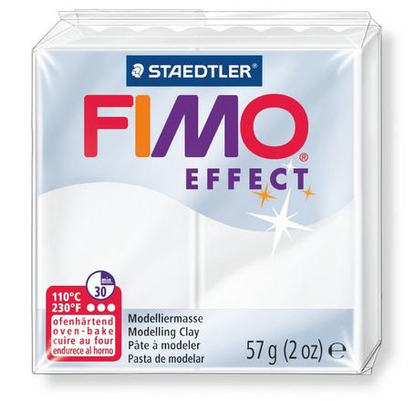 STAEDTLER FIMO - 8020-014 effect Ofenhärtende Modelliermasse transparent weiß