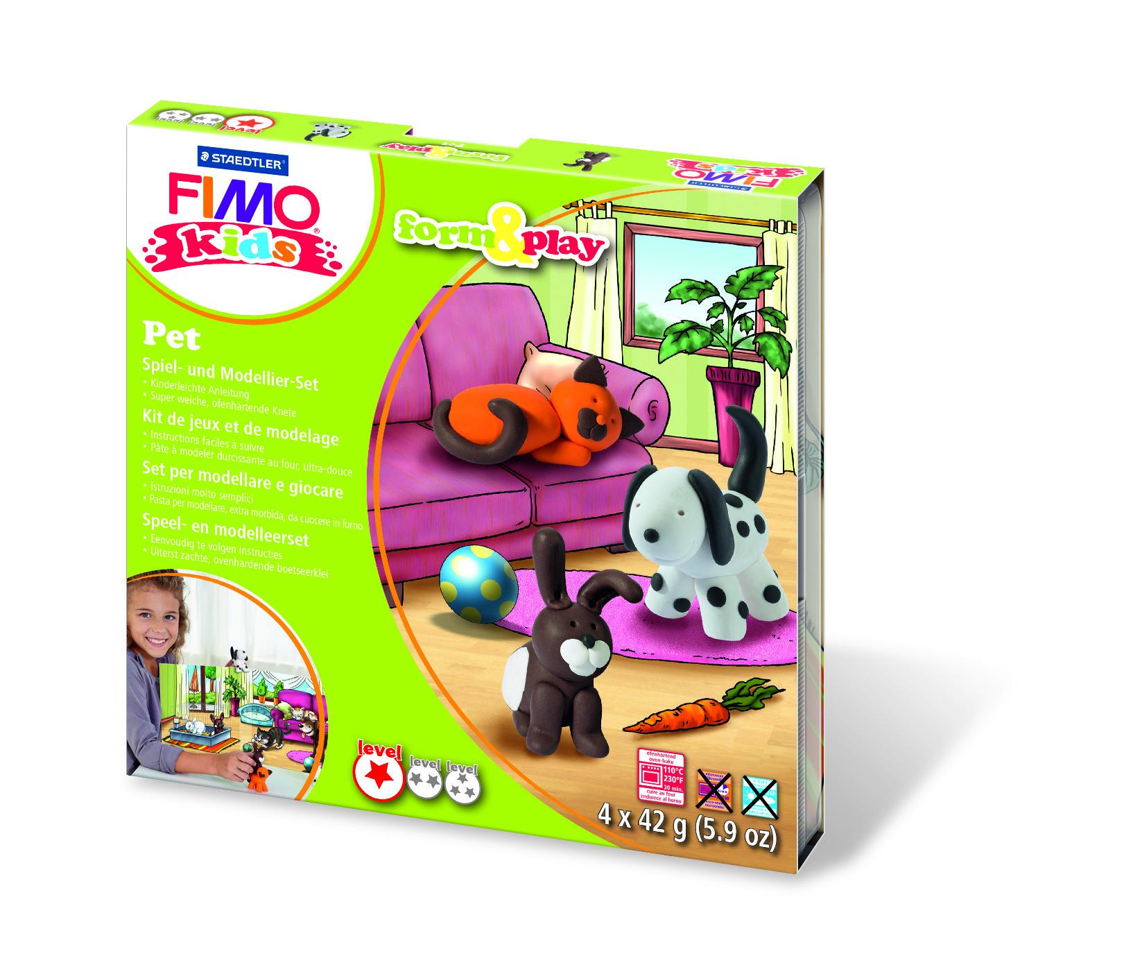 STAEDTLER FIMO KIDS FORM&PLAY,PET  4 x 42 g