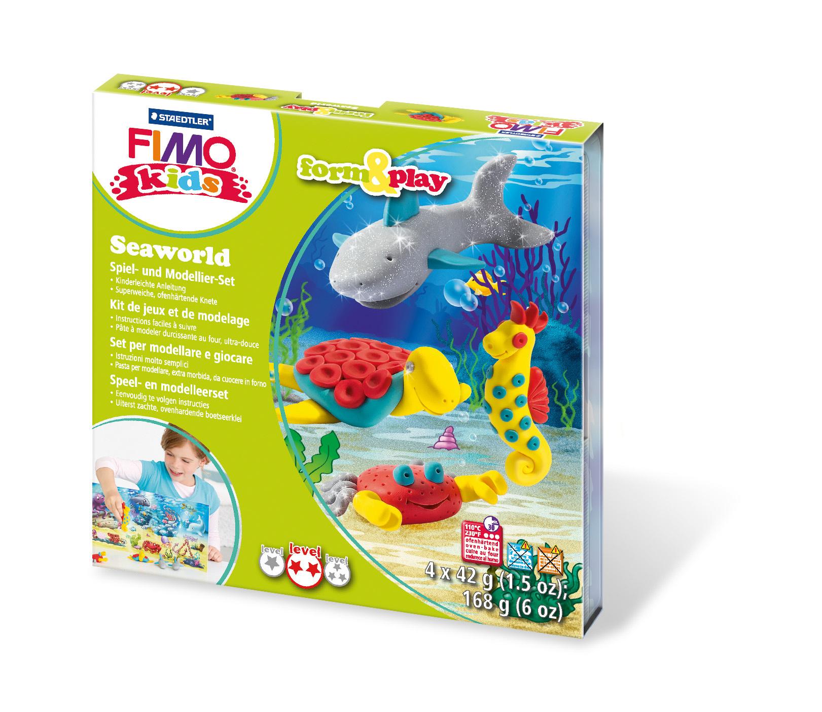 STAEDTLER FIMO KIDS FORM&PLAY,SEAWORLD 4 x 42 g
