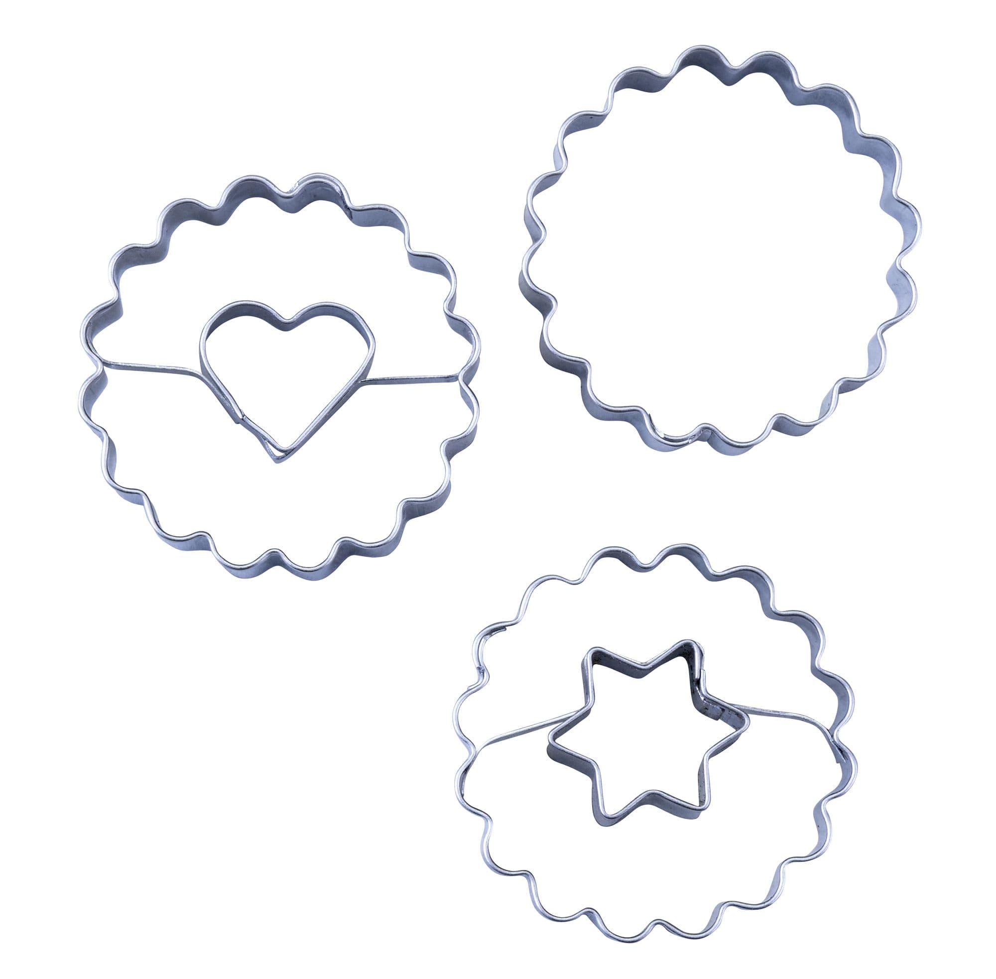 zenker Ausstecher Set Linzerherz & -stern 3tlg