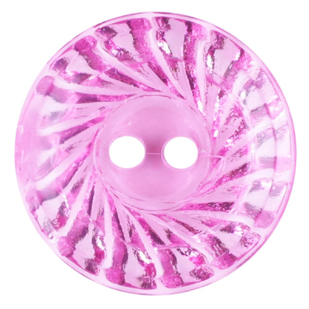 Dill 2-loch-Plexiglasknopf rund pink Ø 14mm 6er Pack