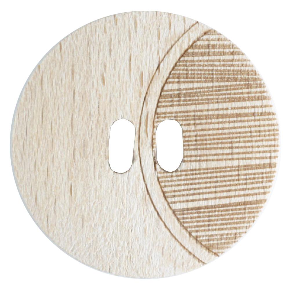 Dill 2-loch-Holzknopf rund Ø 28mm 2er Pack