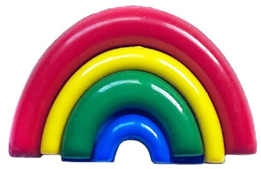 Dill Regenbogenknopf mit Öse Ø 18mm 2er Pack