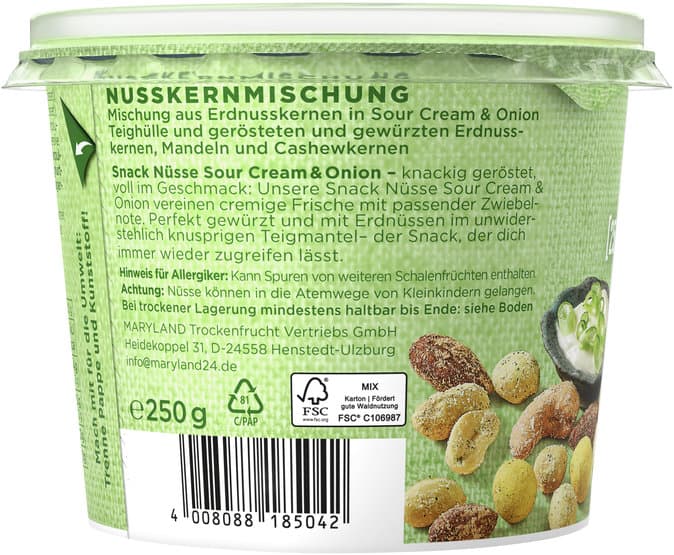 MARYLAND Snack Nüsse Sour Cream & Onion Style