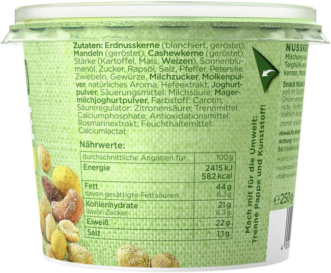 MARYLAND Snack Nüsse Sour Cream & Onion Style