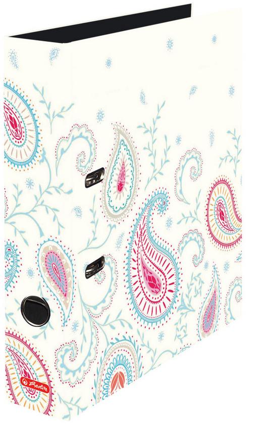 herlitz Ordner A4 8cm Paisley White