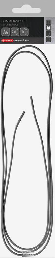 herlitz Gummibandset A4 mit 1 Verschluss- und 2 Haltegummis anthrazit