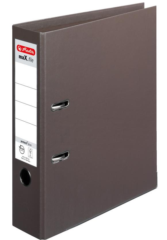 herlitz Ordner maX.file protect plus A4 8cm braun