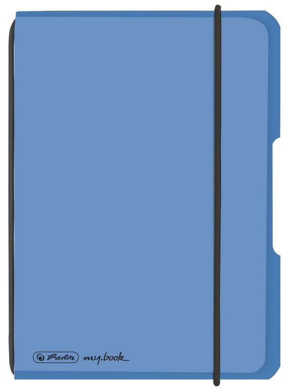 herlitz my.book flex Notizheft PP A6 40Blatt kariert blau