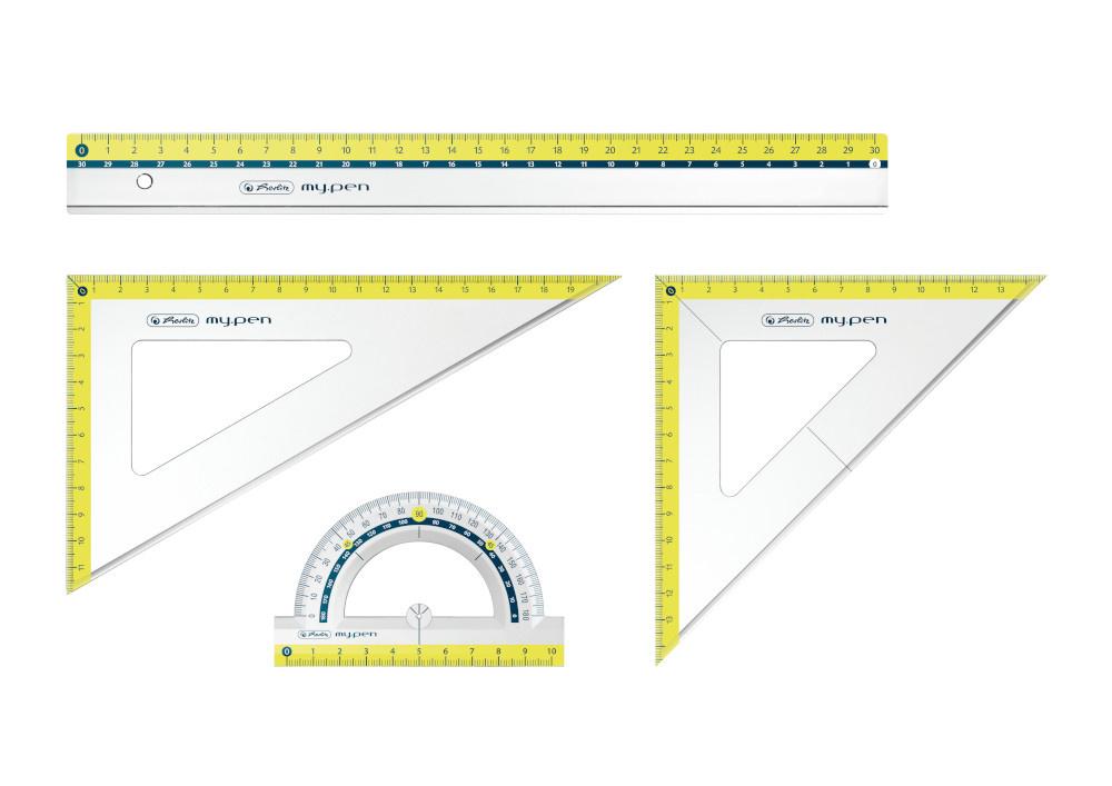 herlitz Geometrieset My Pen 4-tlg. farblich sortiert