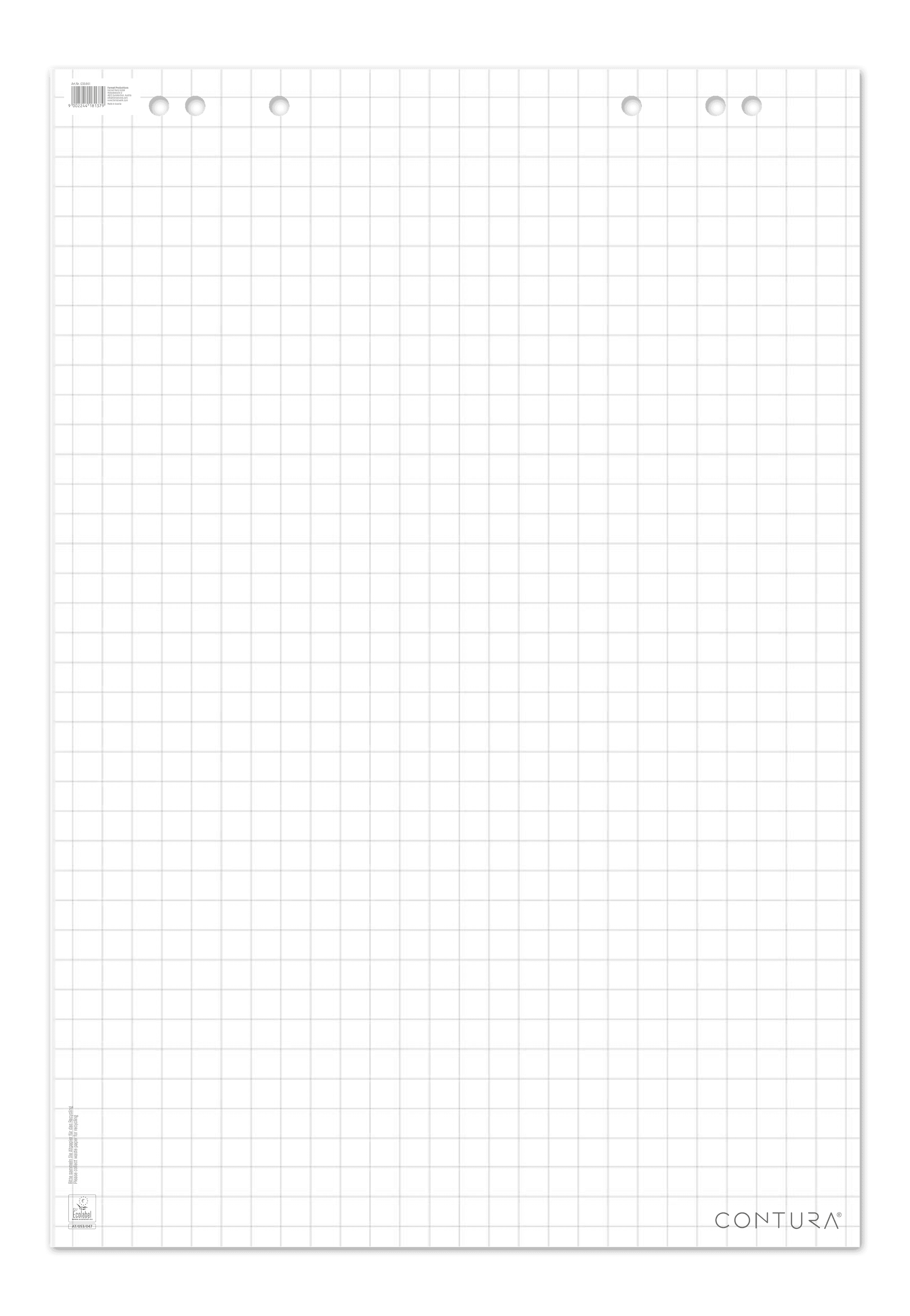 Contura Flip-Chart-Block 68x99cm 20 Blatt 80g/m² kariert