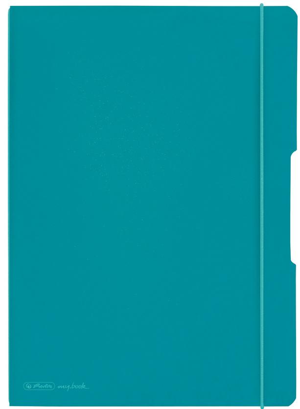 herlitz my.book flex Notizheft PP A4 2x40Blatt liniert/kariert türkis