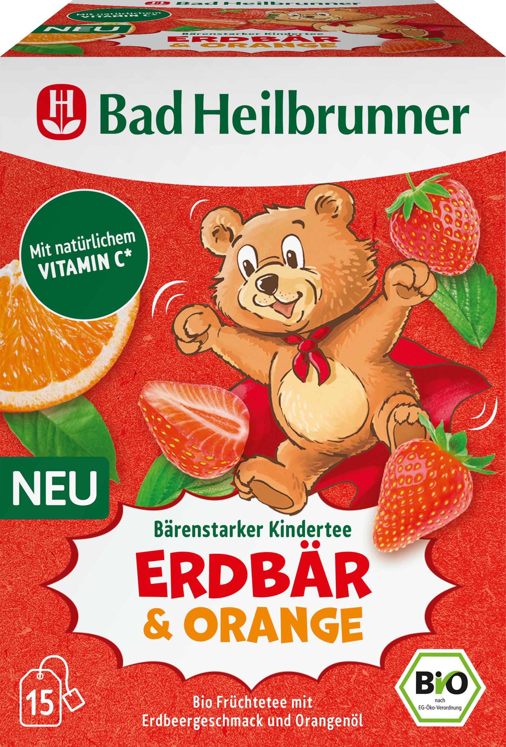 Bad Heilbrunner Bio Früchtetee Erdbär&Orange