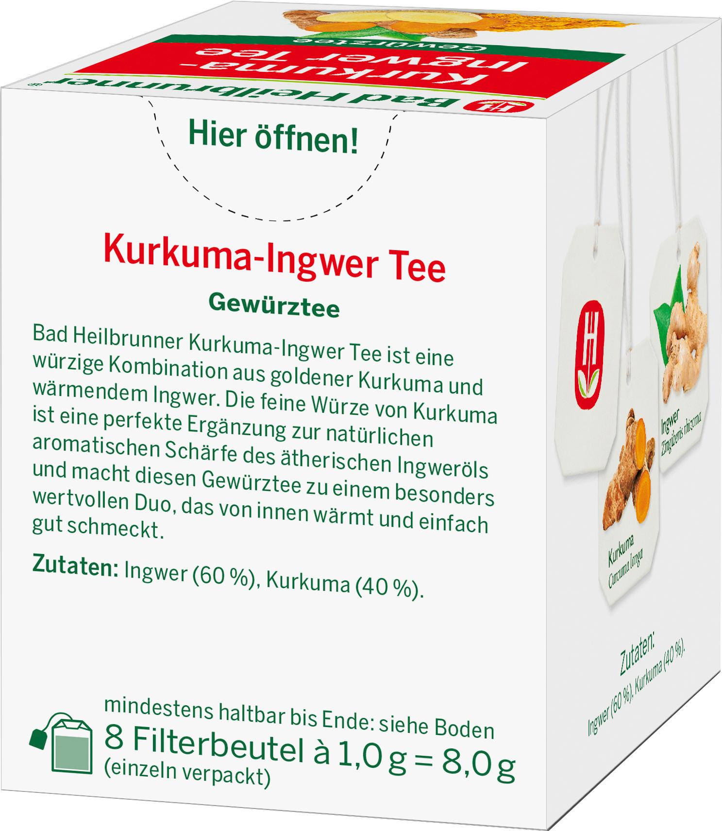 Produktbild Bad Heilbrunner Kurkuma-Ingwer Tee Gewürztee 2 von 2