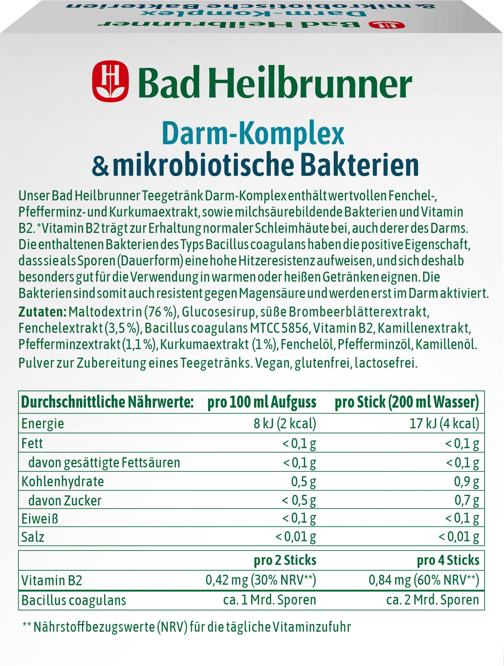Produktbild Bad Heilbrunner Teegetränk Darm-Komplex&mikrobiotische Bakterien 2 von 4