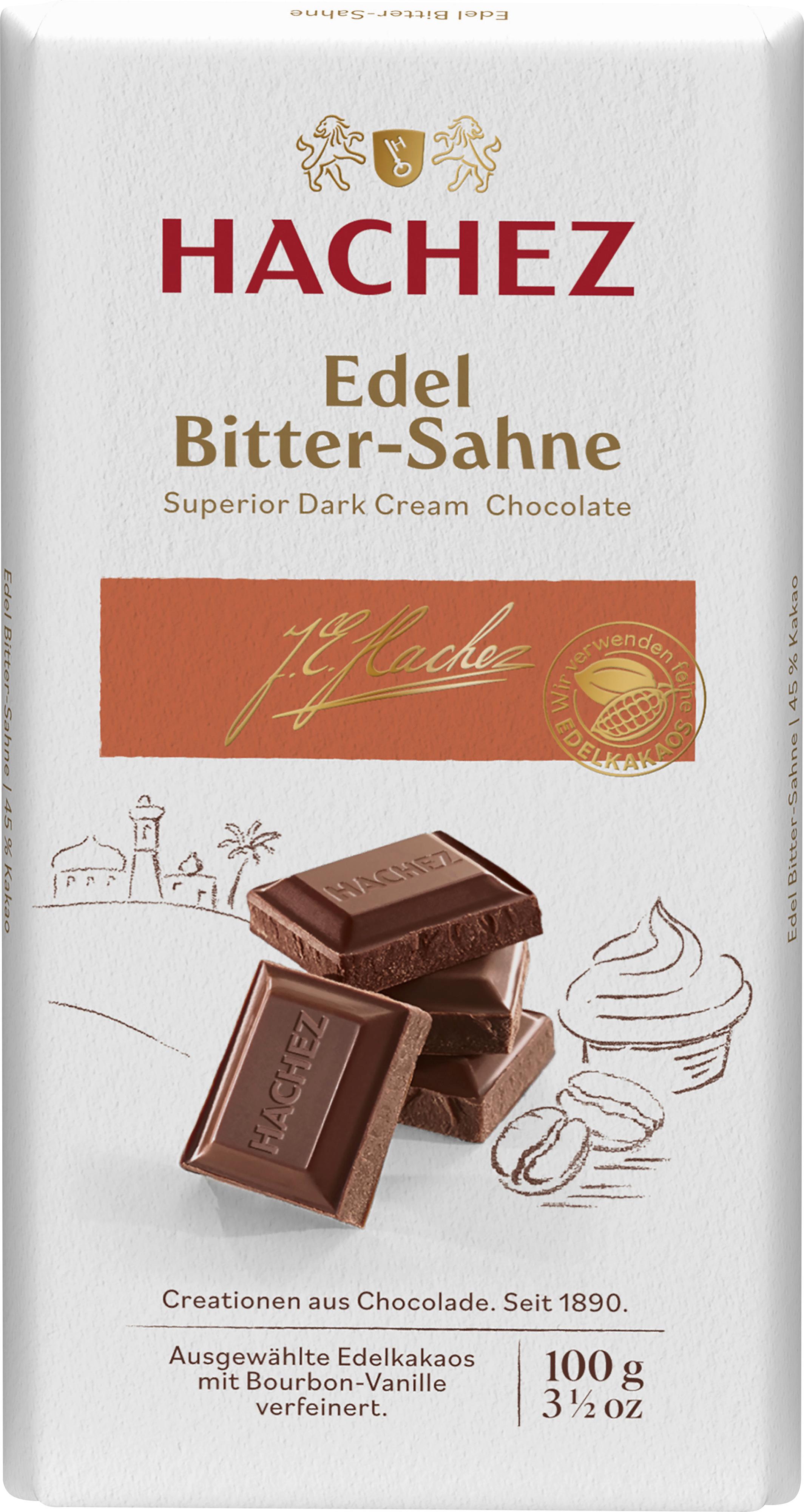 Hachez Edel Tafel Edelbitter-Sahne