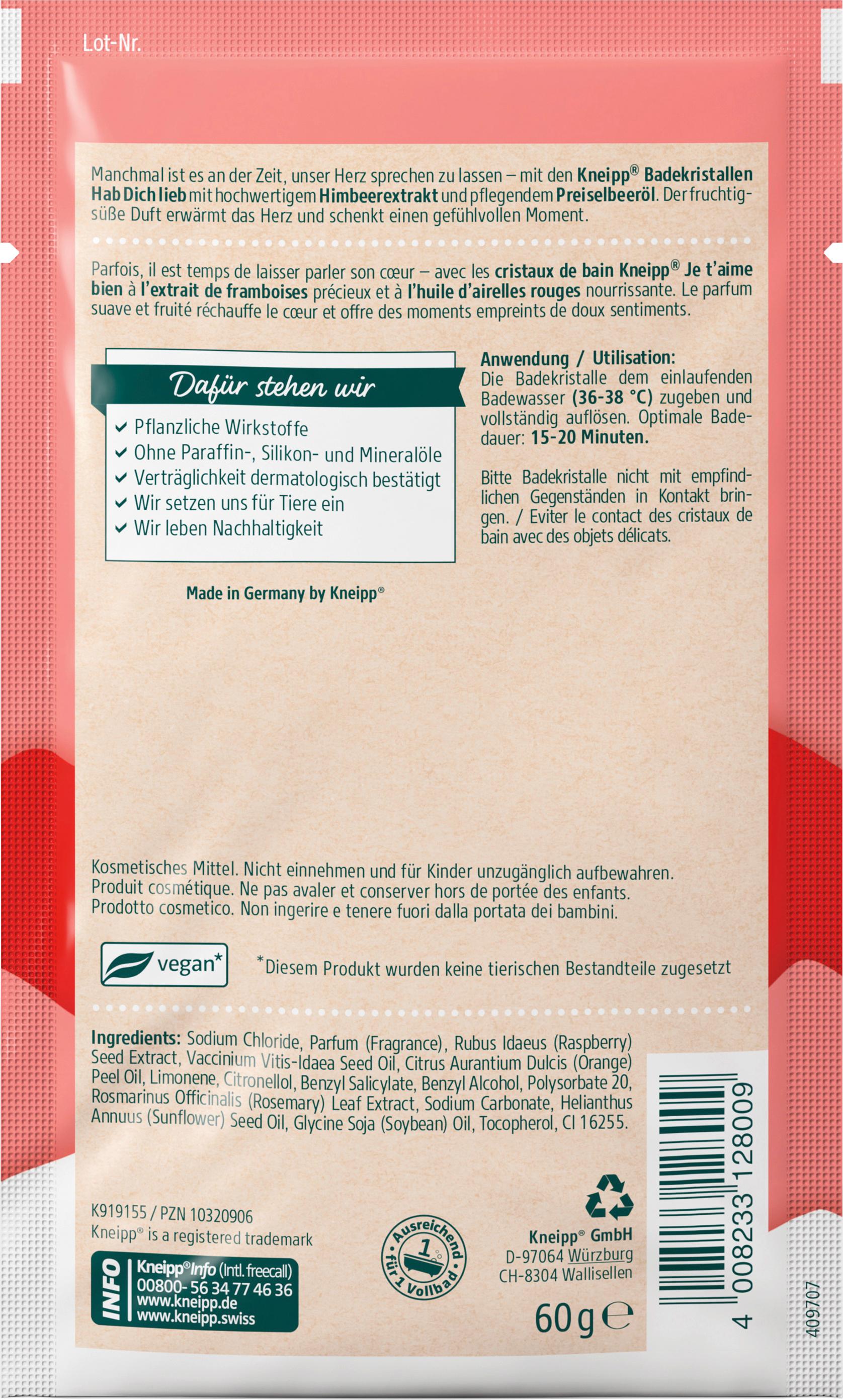 Produktbild Kneipp Badekristalle Hab Dich Lieb 2 von 2