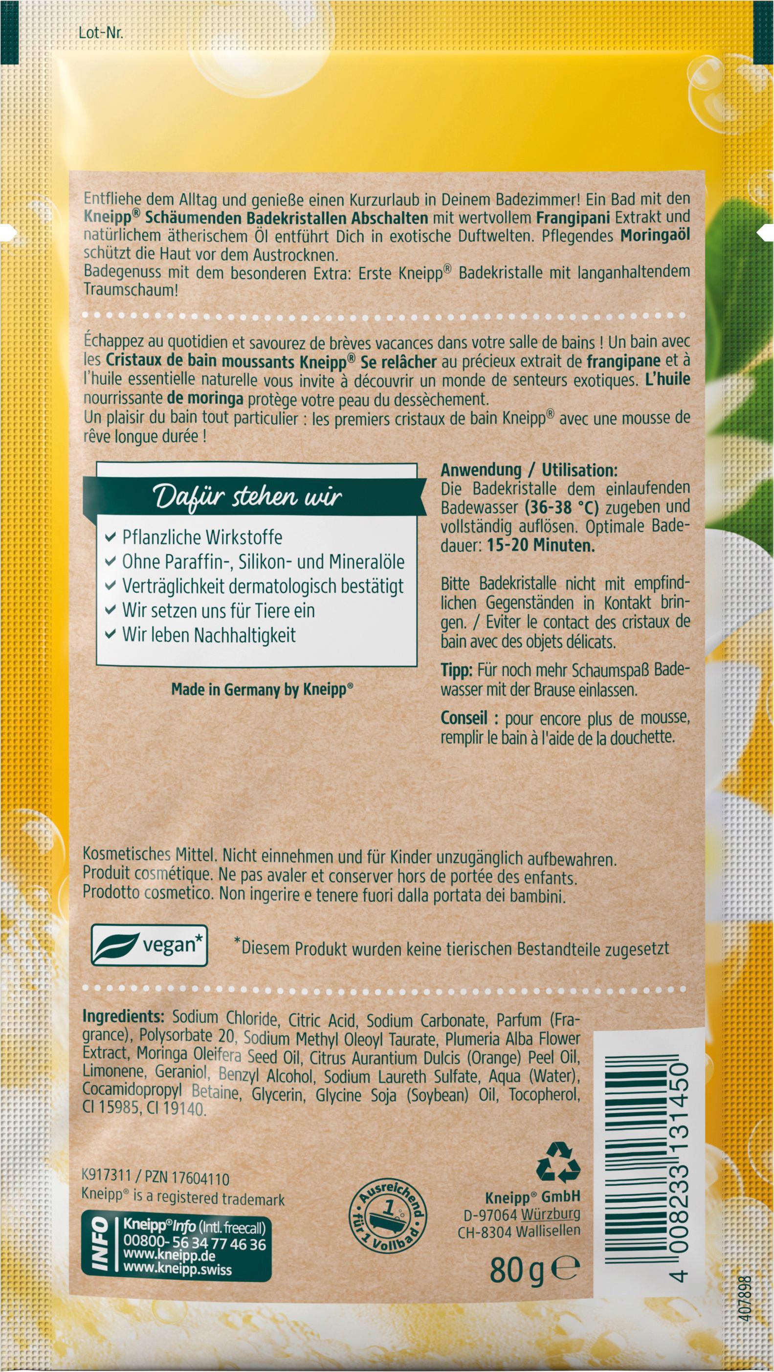 Produktbild Kneipp Schäumende Badekristalle Abschalten 2 von 2