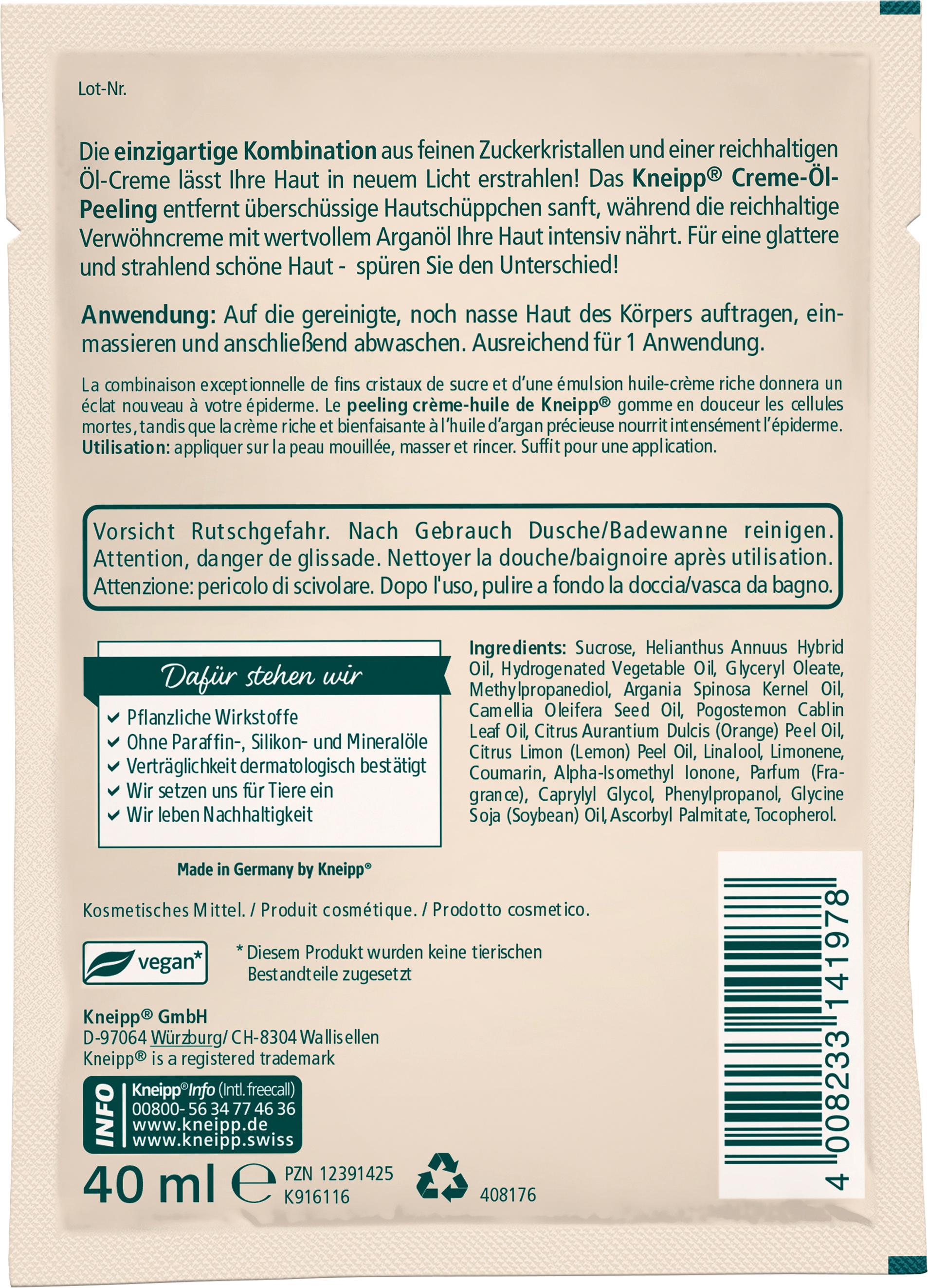 Produktbild Kneipp Verwöhnendes Creme-Öl-Peeling 2 von 2