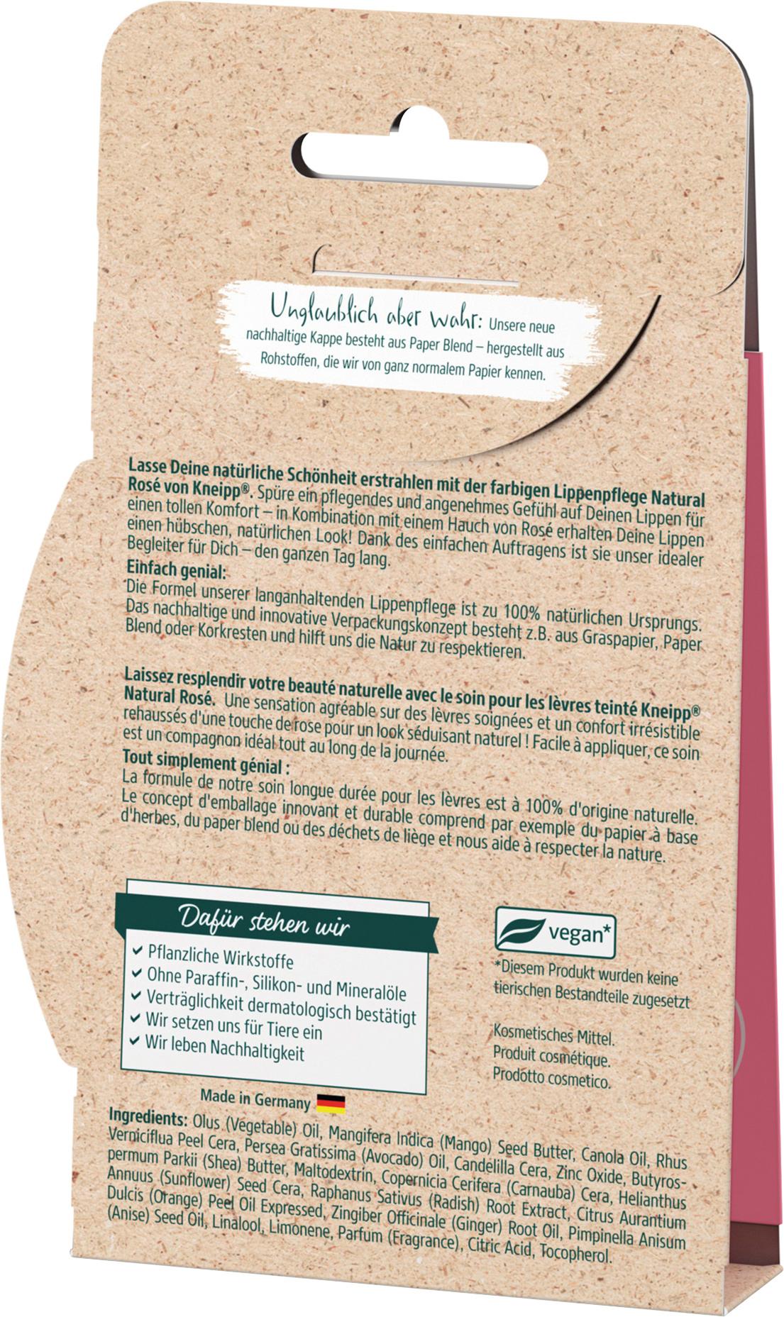 Produktbild Kneipp Farbige Lippenpflege Natural Rose 2 von 2