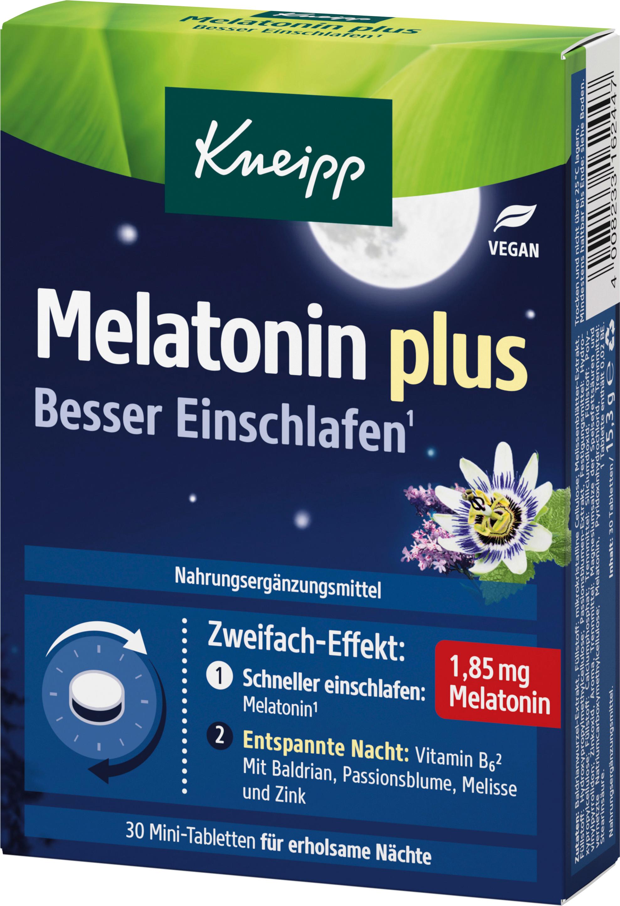 Kneipp Melatonin plus 30 Mini-TablettenBesser Einschlafen