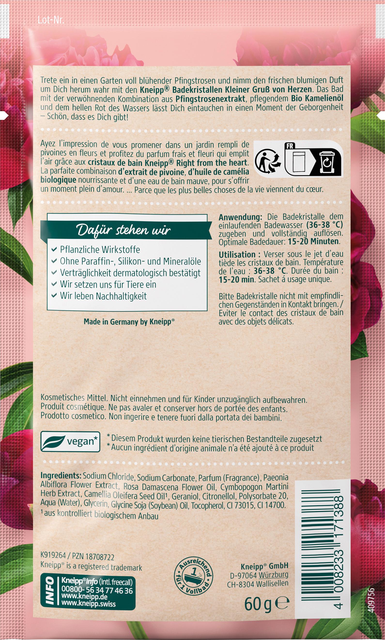 Produktbild Kneipp Badekristalle Kleiner Gruß von Herzen 2 von 2
