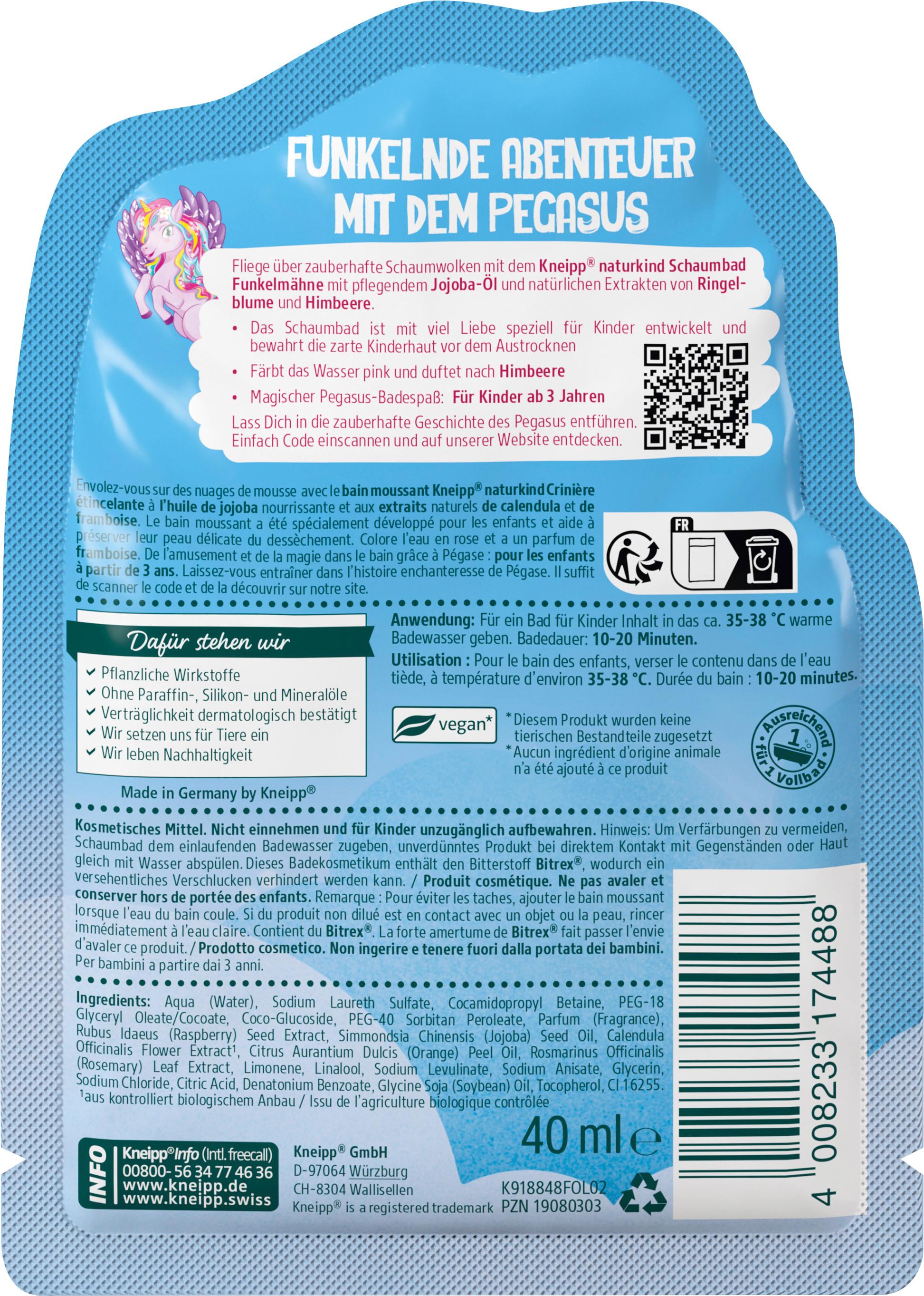 Produktbild Kneipp naturkind Funkelmähne Schaumbad 2 von 4