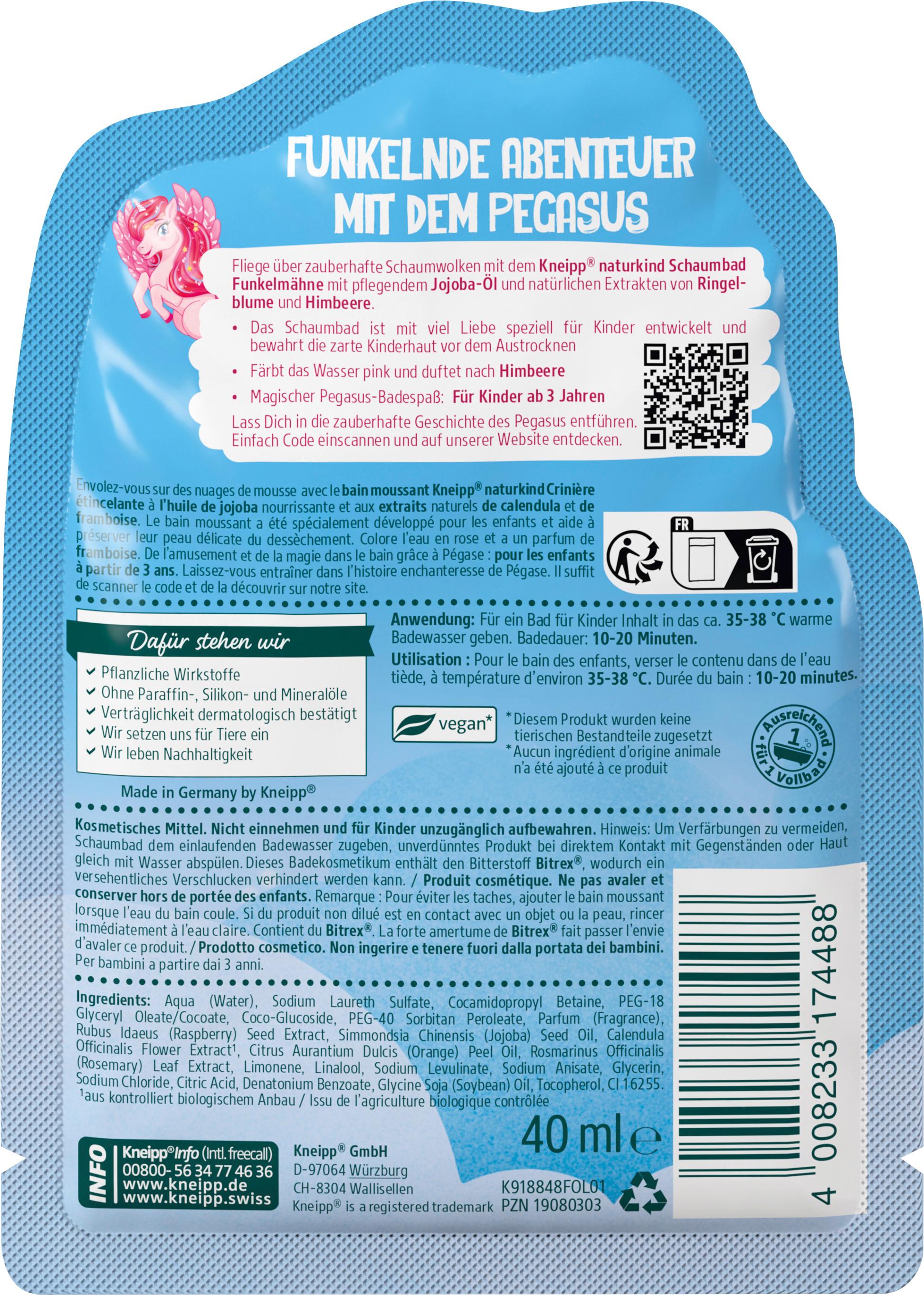 Produktbild Kneipp naturkind Funkelmähne Schaumbad 3 von 4