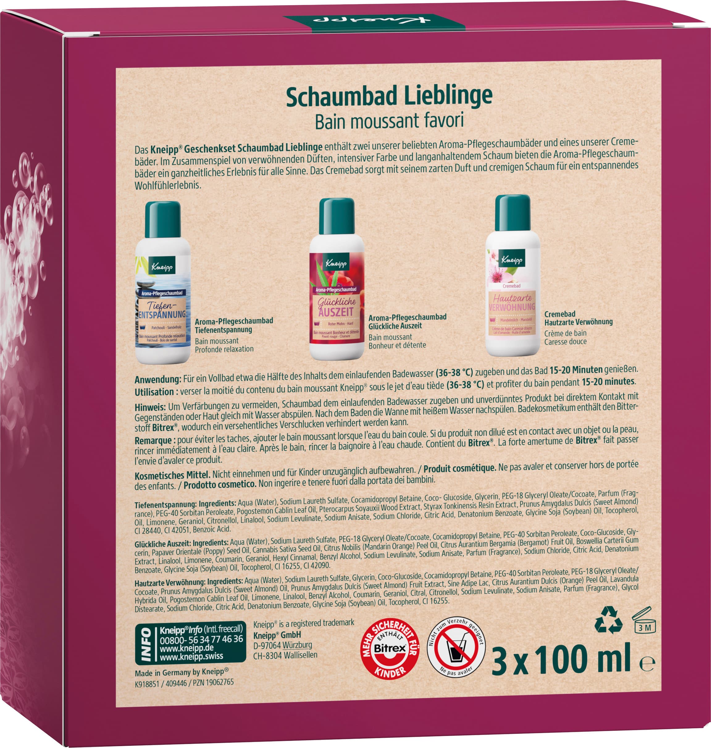 Produktbild Kneipp Geschenkset Schaumbad Lieblinge 2 von 2