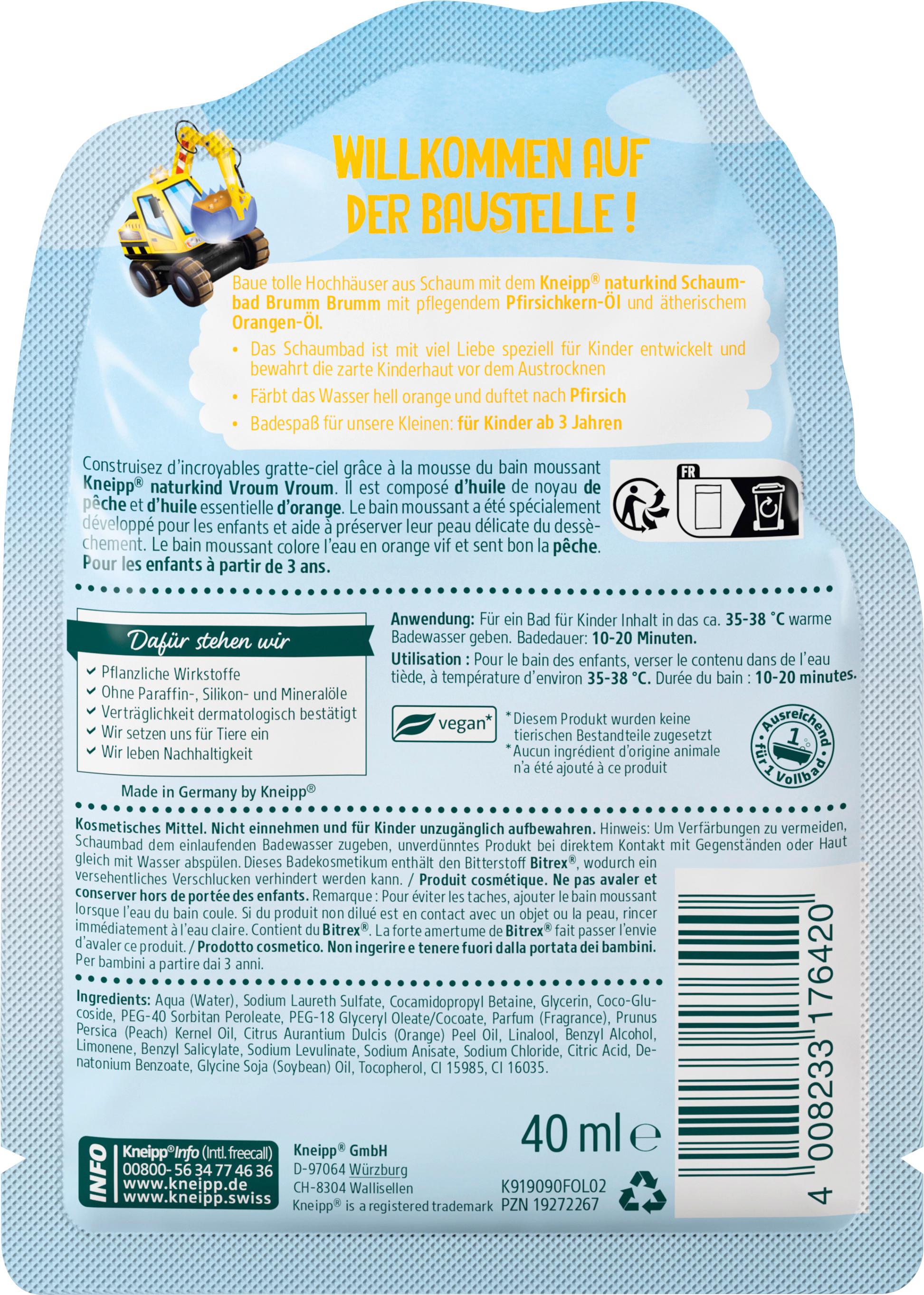 Produktbild Kneipp naturkind Brumm Brumm Schaumbad 2 von 2