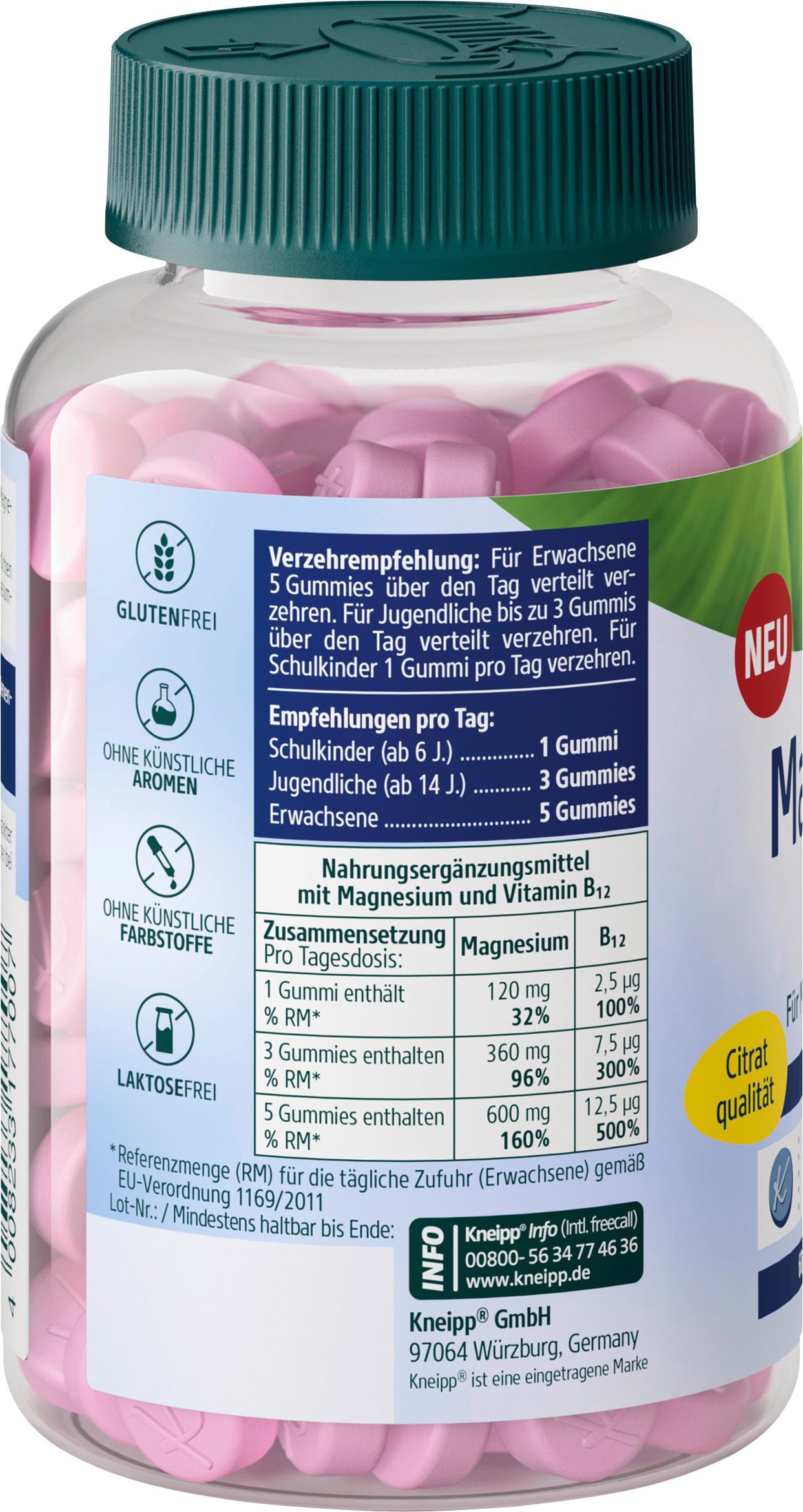 Produktbild Kneipp Magnesium + B12 Gummi 3 von 3