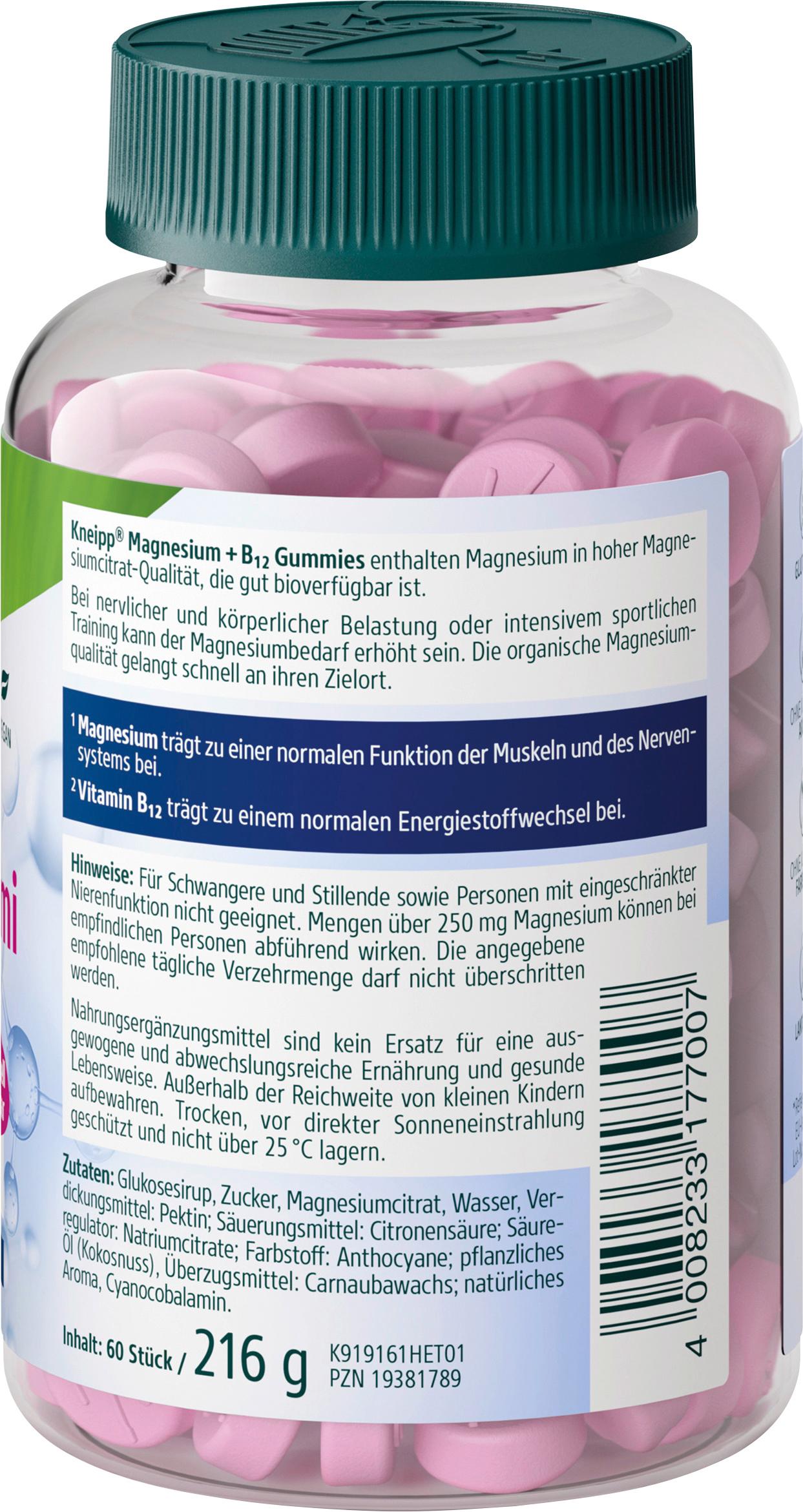 Produktbild Kneipp Magnesium + B12 Gummi 2 von 3