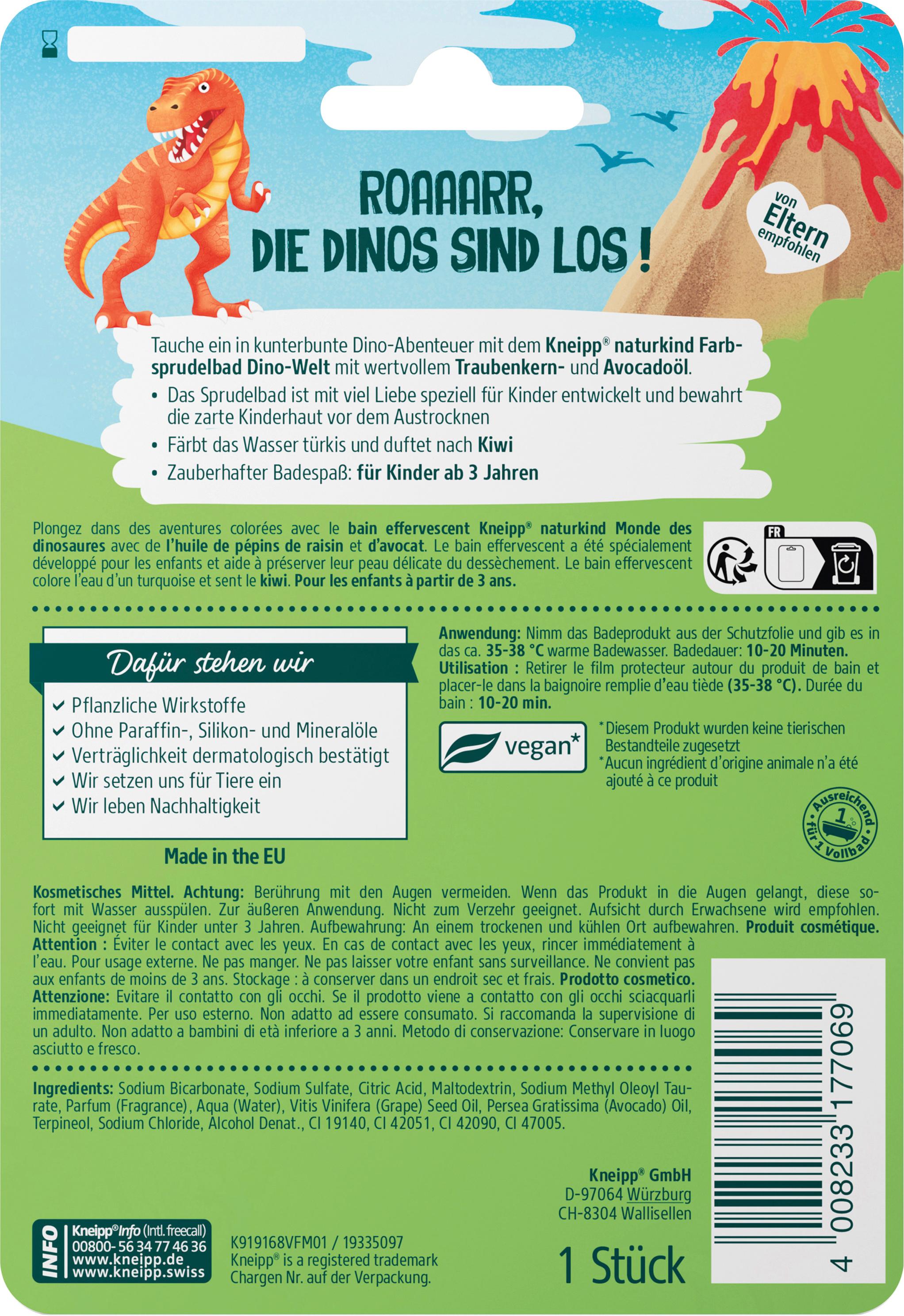 Produktbild Kneipp naturkind Dinowelt Farbsprudelbad 2 von 2