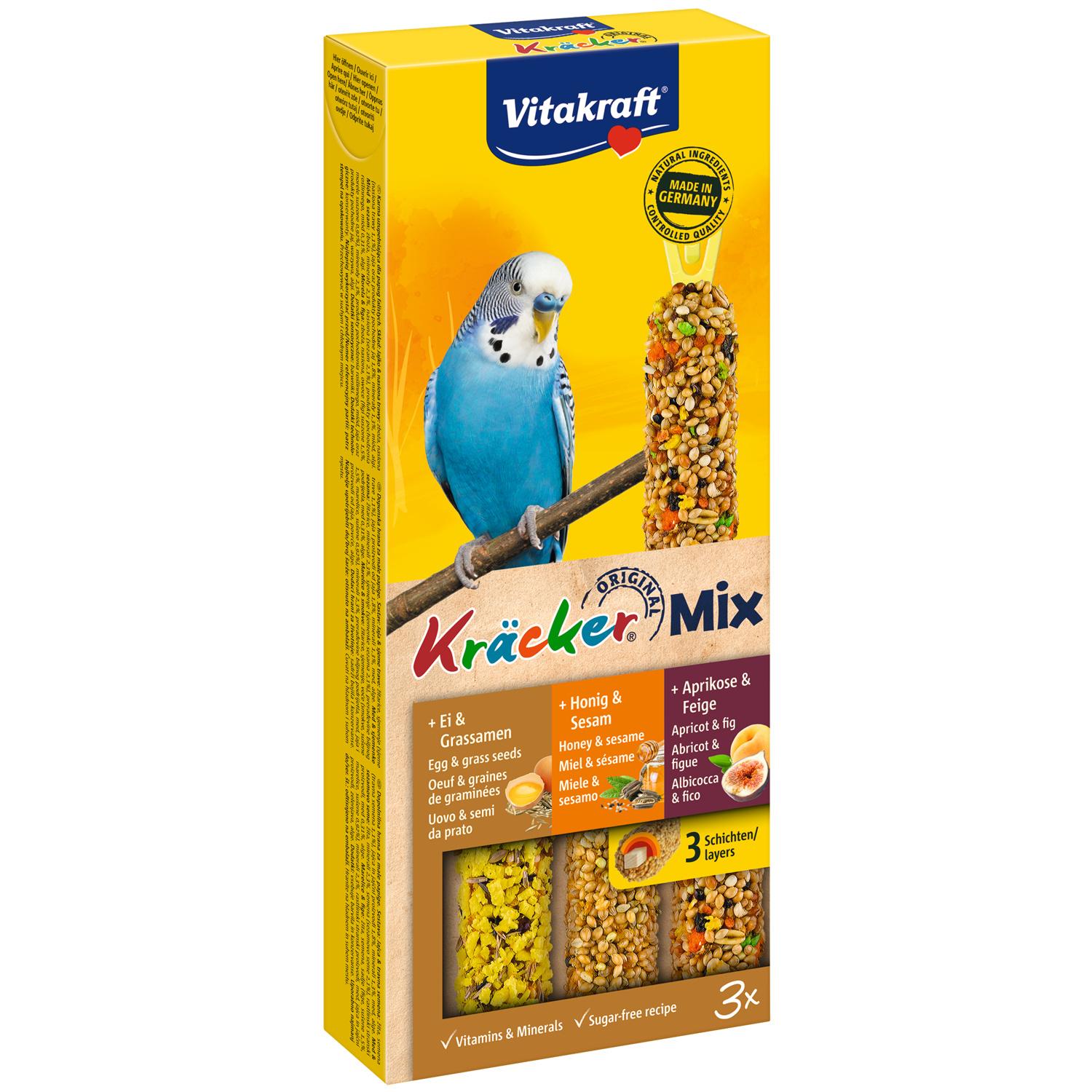 Vitakraft Kräcker® Trio-Mix Ei Frucht Honig Sittiche