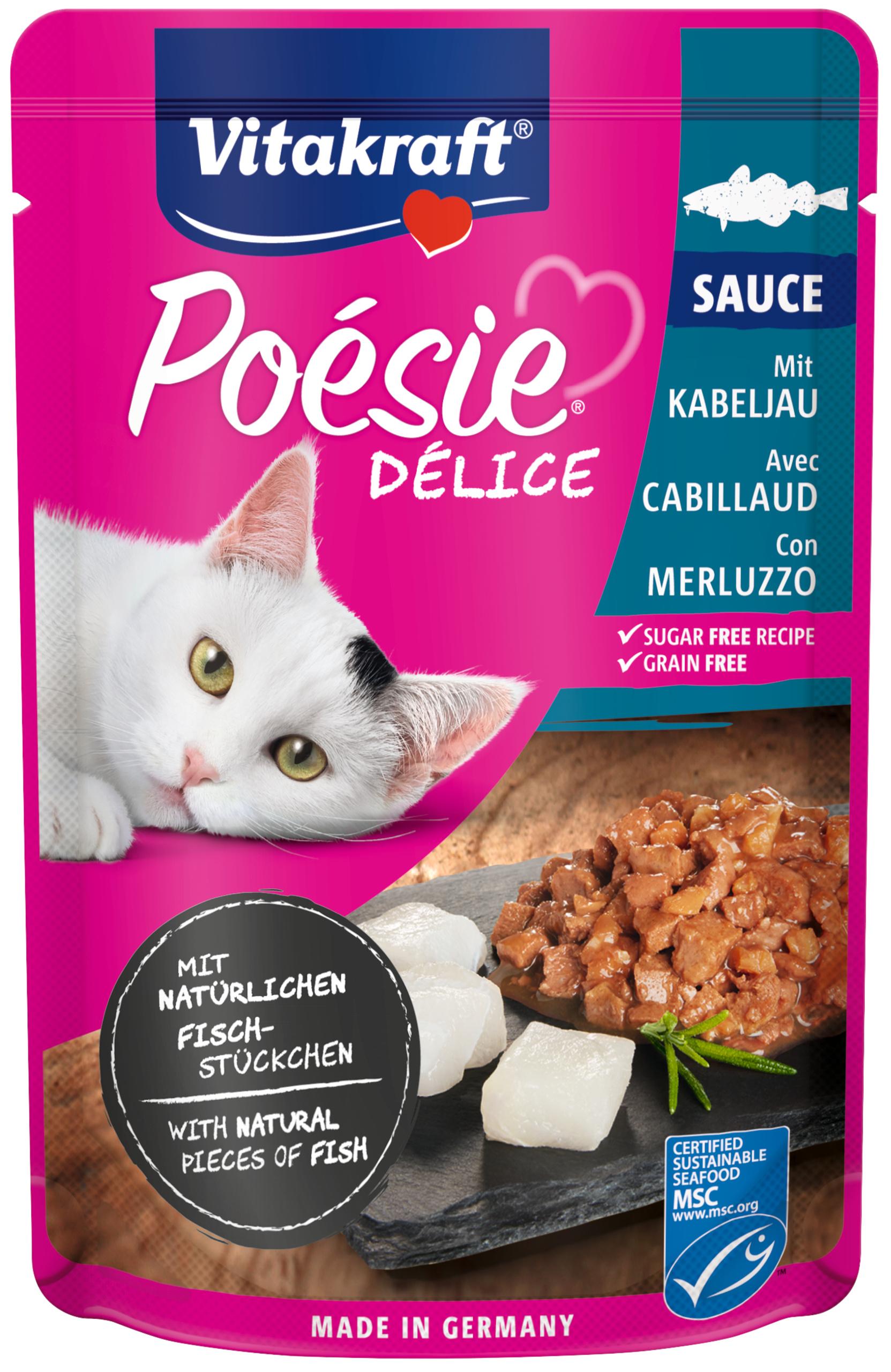Vitakraft Katzennassfutter Poésie® Déli Sauce + Kabeljau