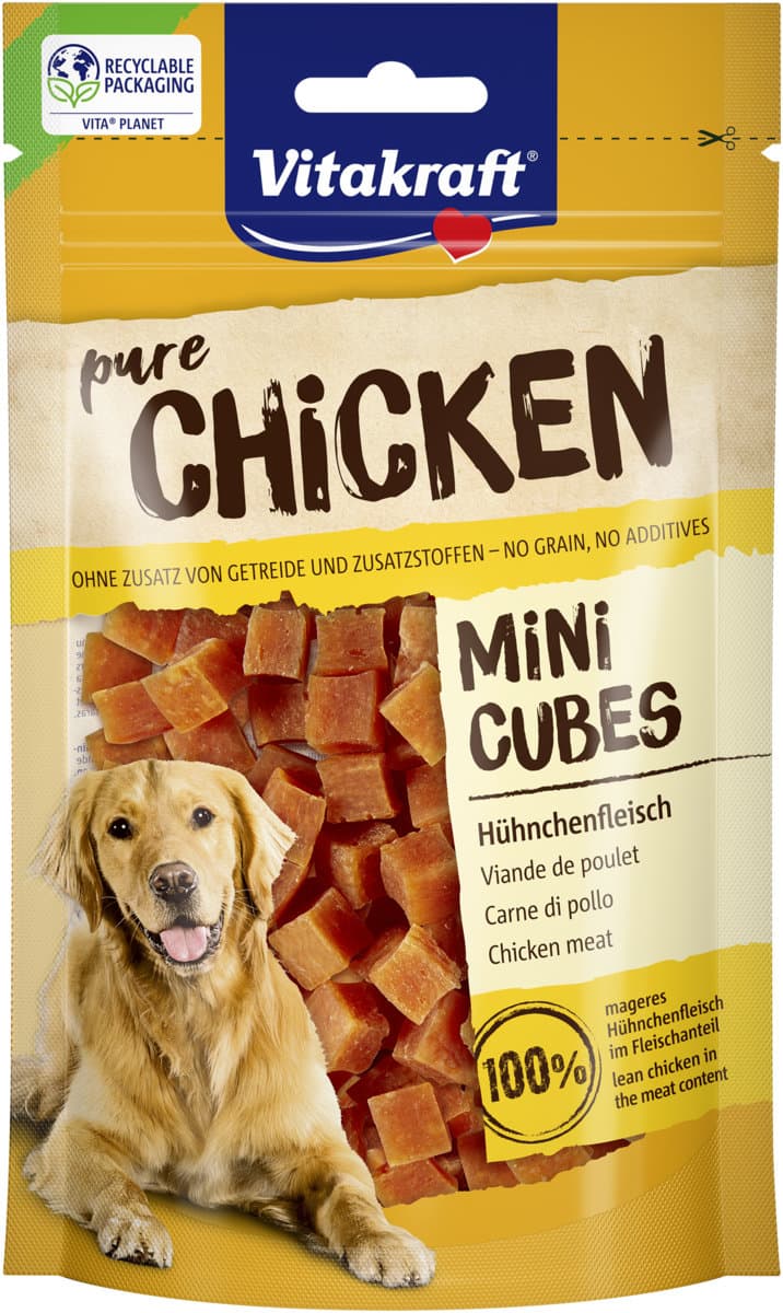Vitakraft Hundesnack pure Chicken Mini Cubes