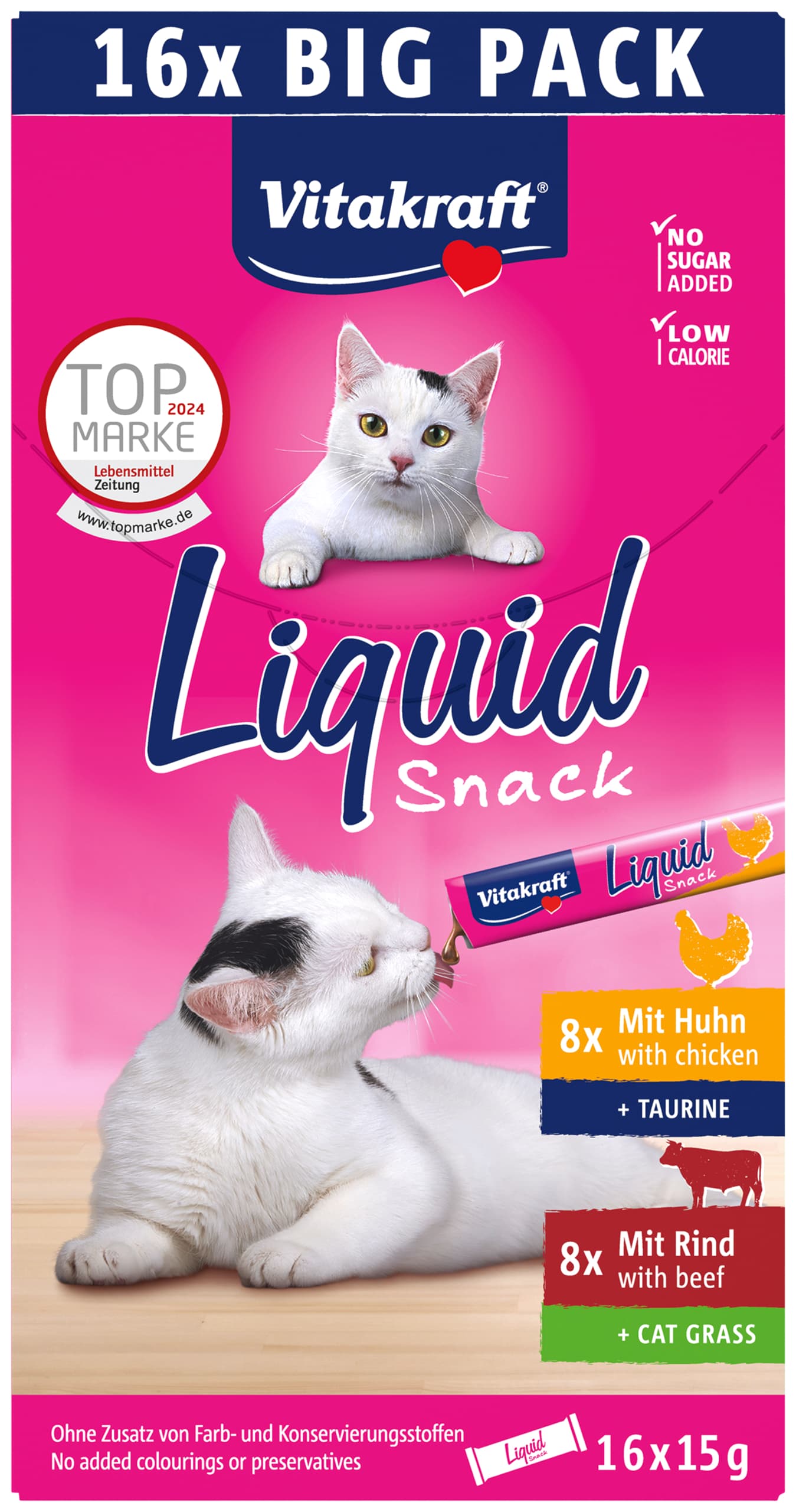 Vitakraft Katzensnack Liquid mit Huhn & Rind