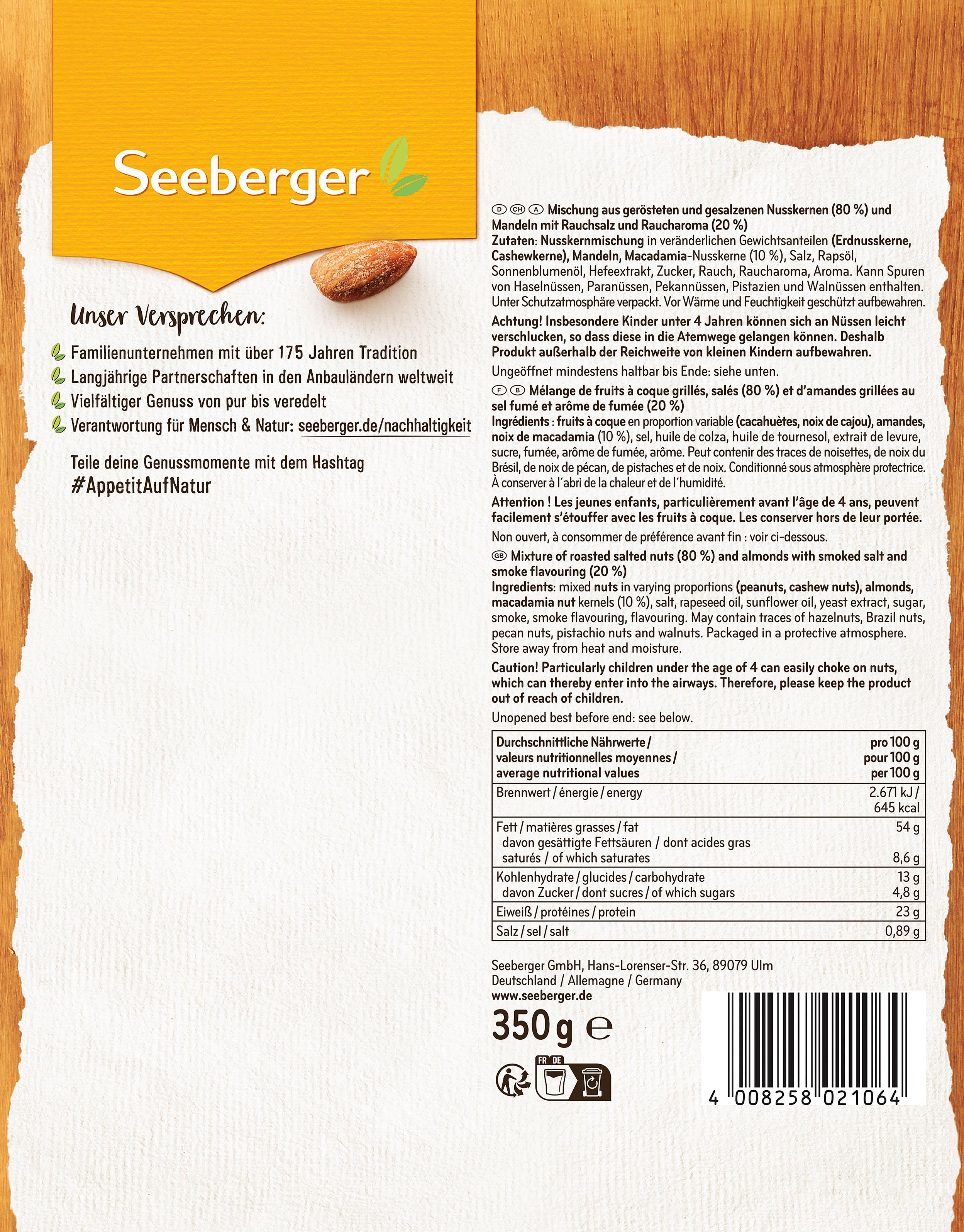 Produktbild Seeberger Edel-Nuss-Mix geröstet&gesalzen 2 von 2