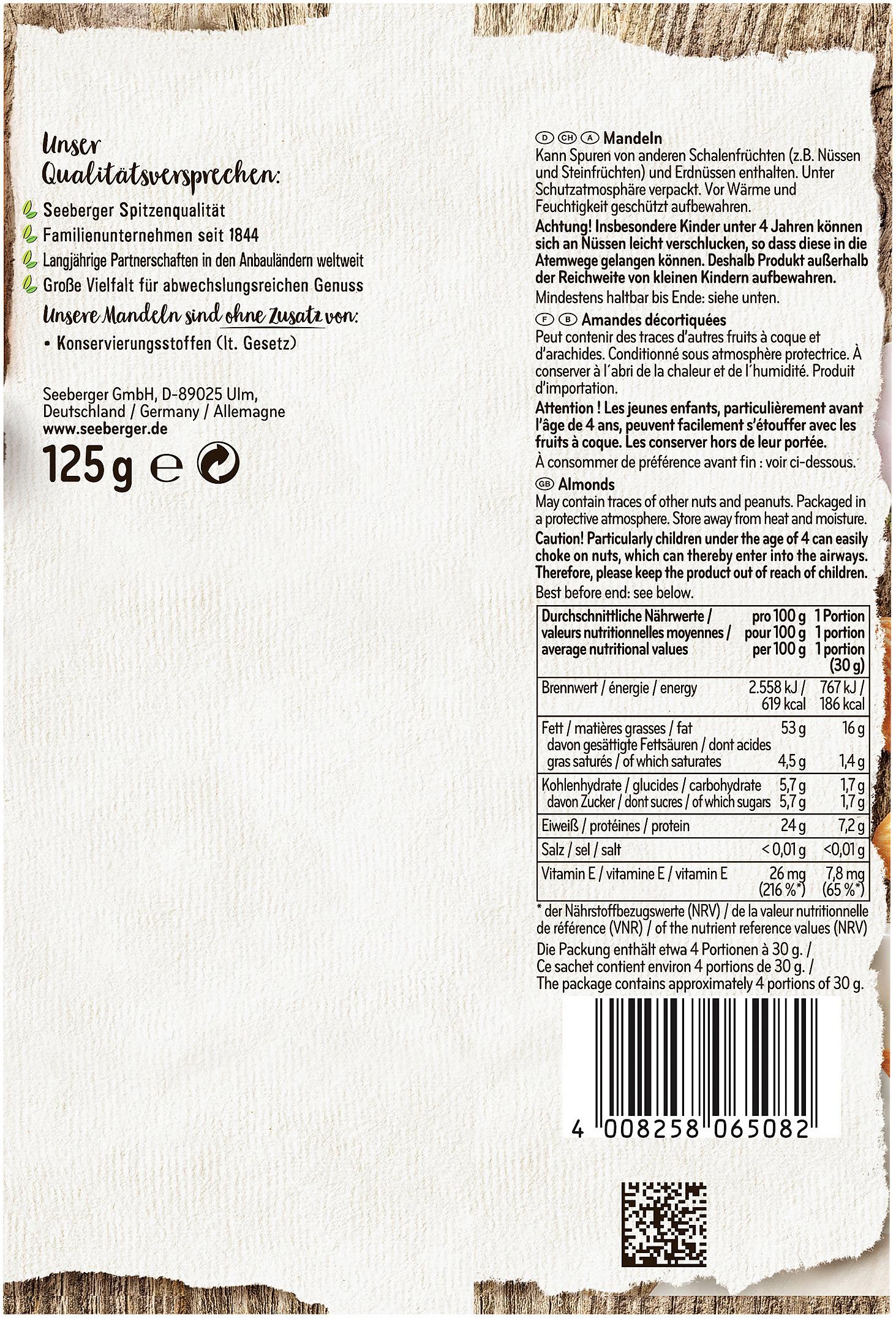 Produktbild Seeberger Mandeln 2 von 3