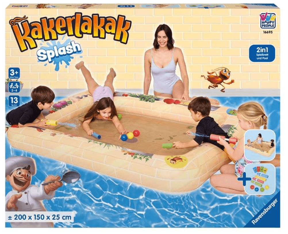 Happy People Kakerlakak Spielmatte XXL 200 x 150 cm mit Foamshootern