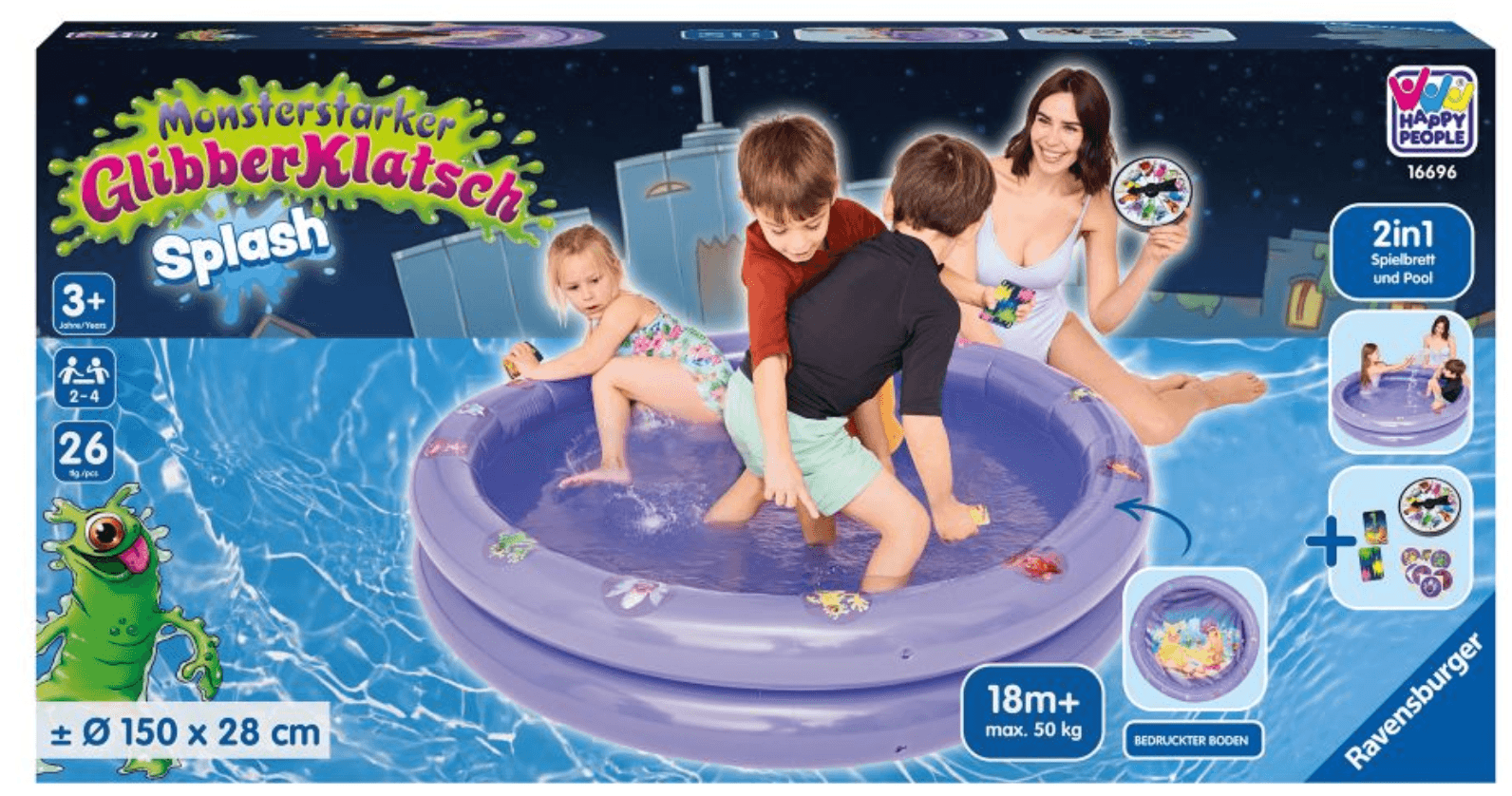 Happy People Monsterstarker Glibberklatsch Planschbecken 150 cm