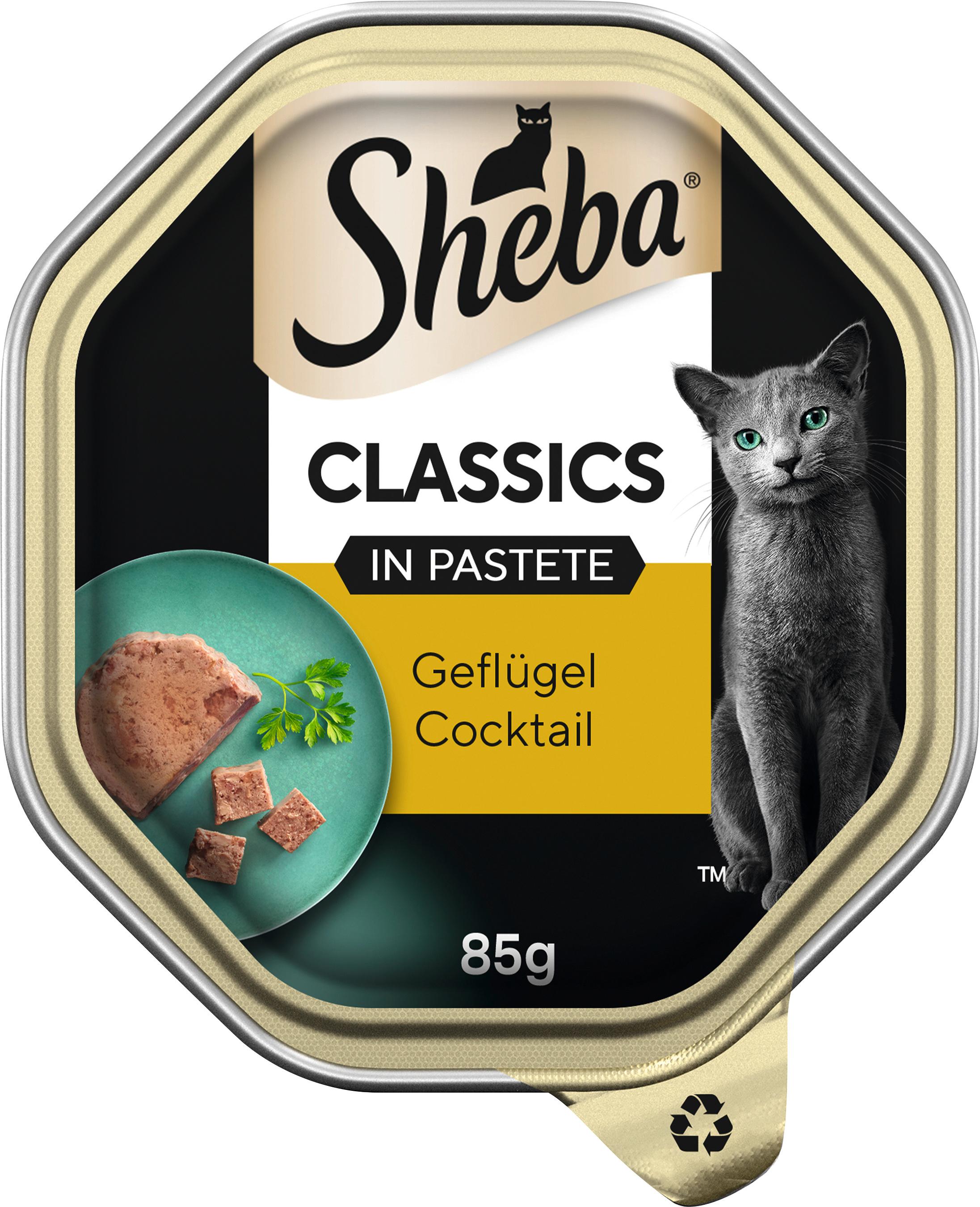 SHEBA® Schale Classics in Pastete mit Geflügel Cocktail 85g