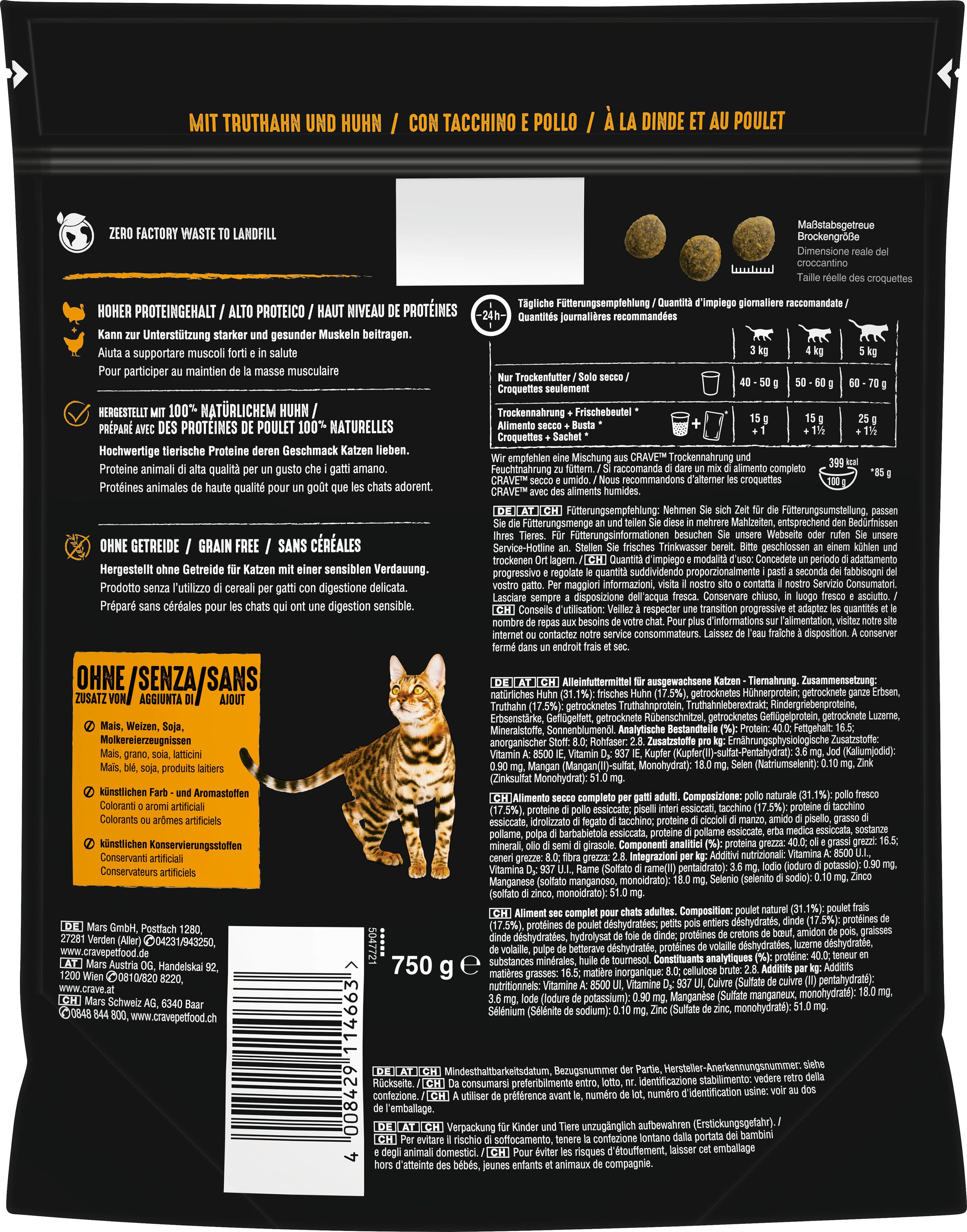 Produktbild Crave Katzentrockenfutter mit Truthahn&Huhn 2 von 2